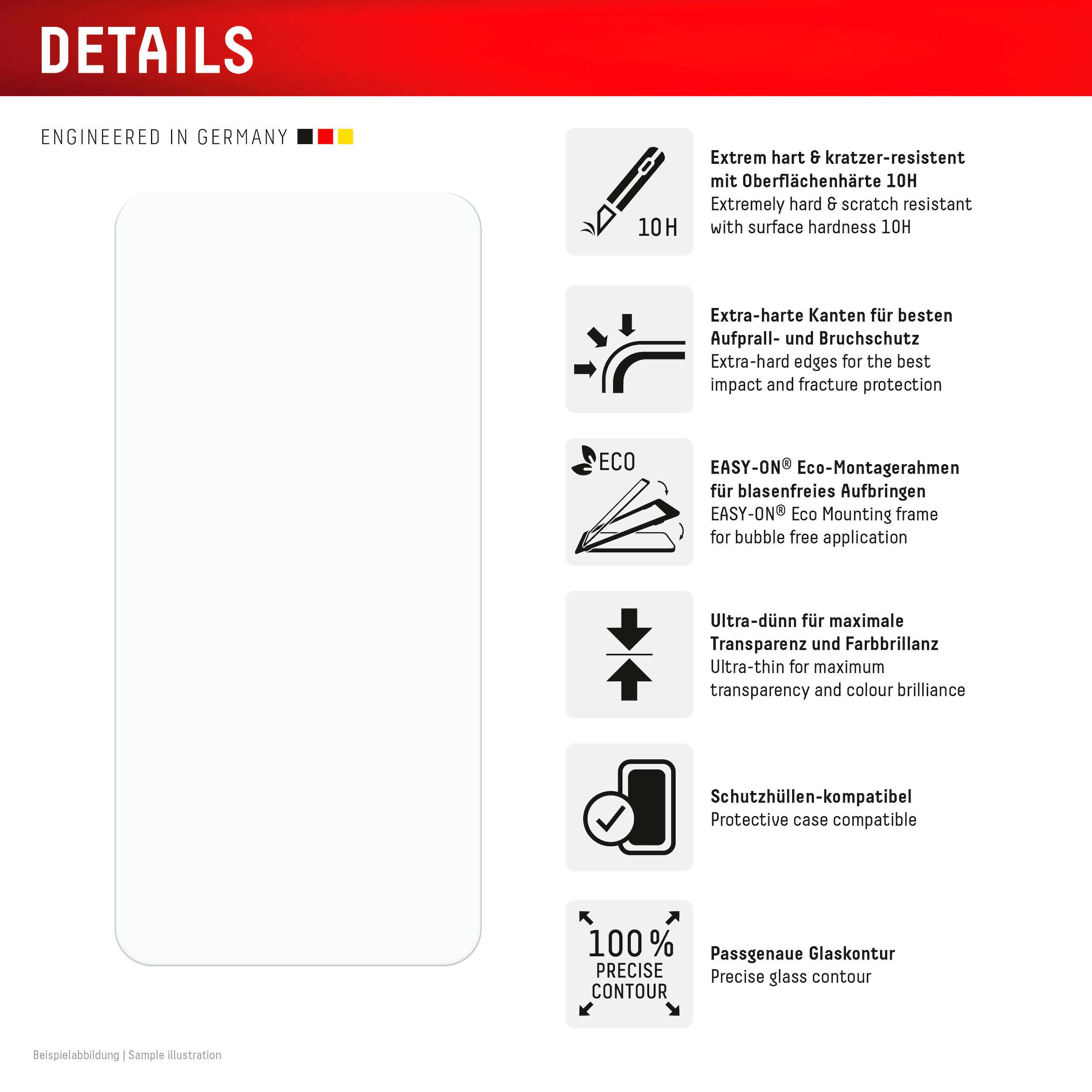 Displex Displayschutzglas »Real Glass + Case«, für Samsung Galaxy S24-Samsung Galaxy S25, Displayschutzfolie Displayschutz Rundumschutz 360 Grad splitterfest