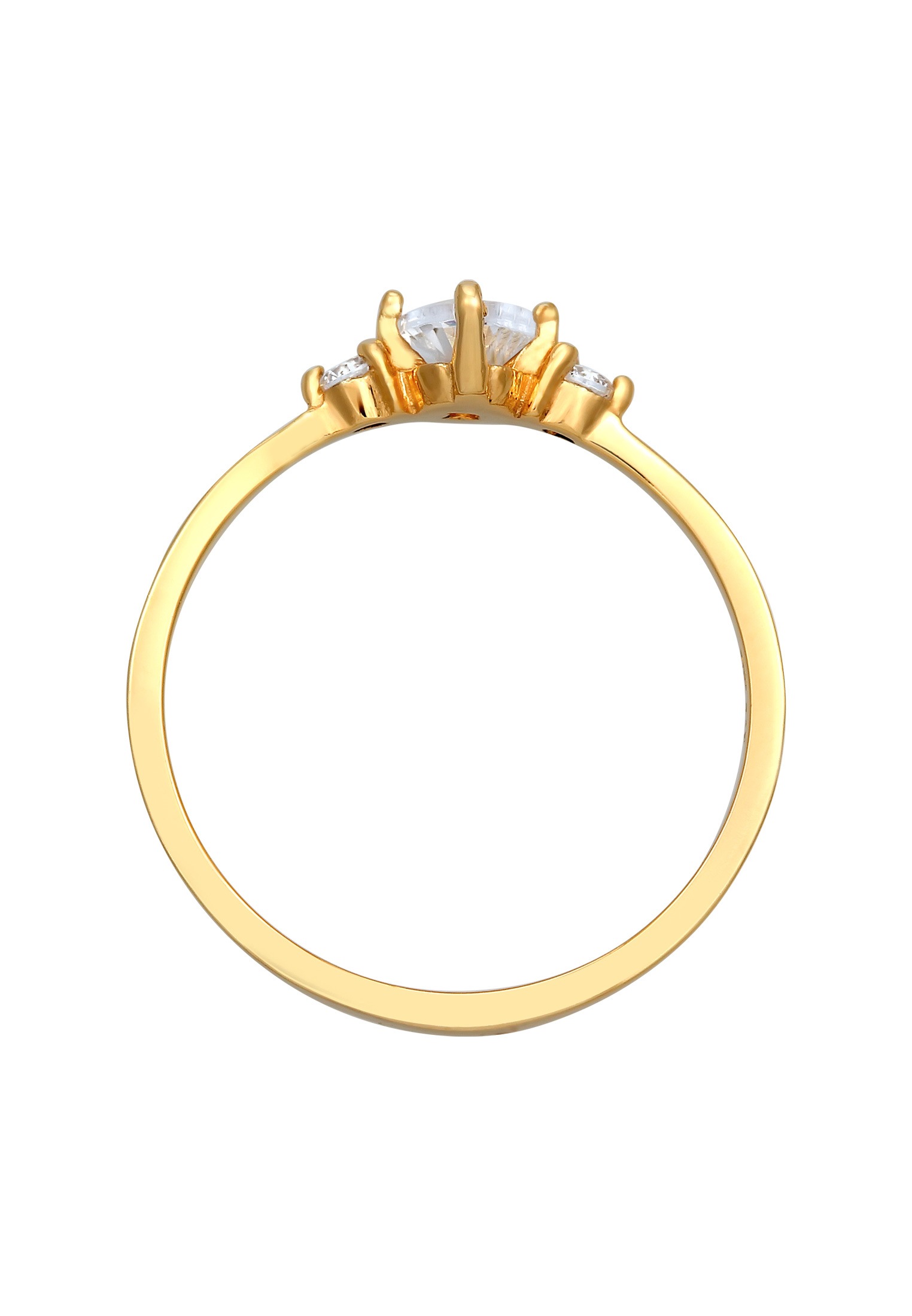 Elli Silberring »Ring Zirkonia Oval Verlobung 925 Silber«