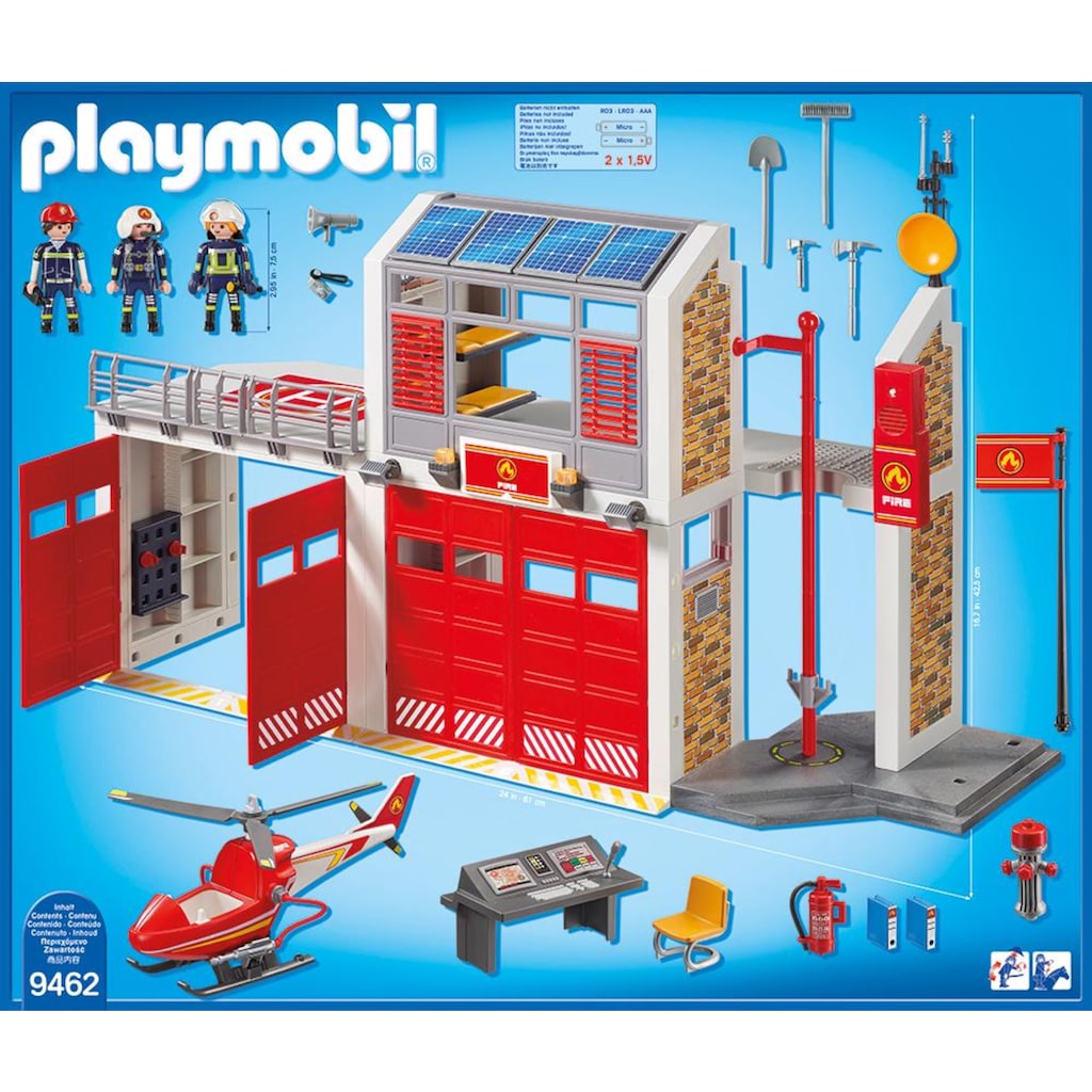 Playmobil® Konstruktions-Spielset »Große Feuerwache (9462), City Action«, Made in Germany