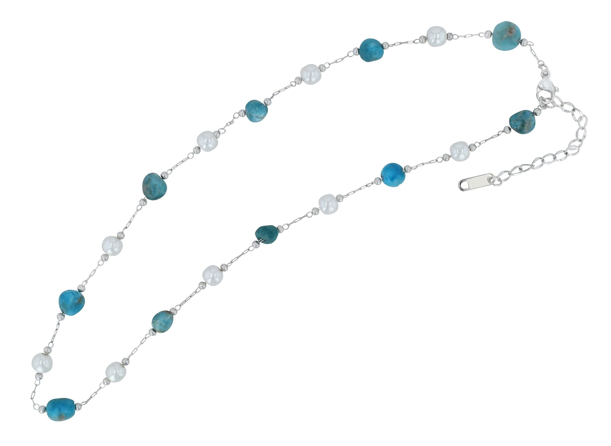 Adelia´s Gliederkette »Damen Halskette aus Edelstahl mit Süßwasserperle 40 cm«