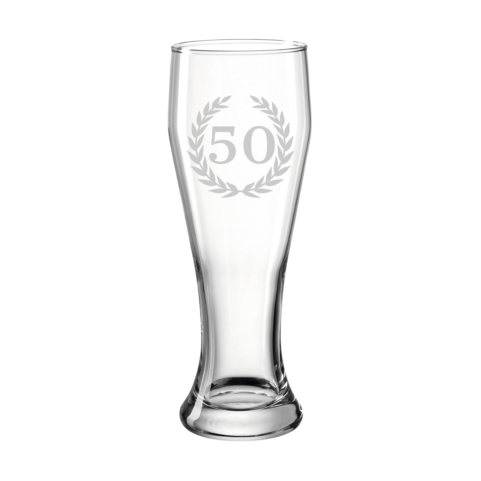 LUXENTU Bierglas »Weizenbierglas mit Gravur 50. Jubiläum 0,5 l transparent«