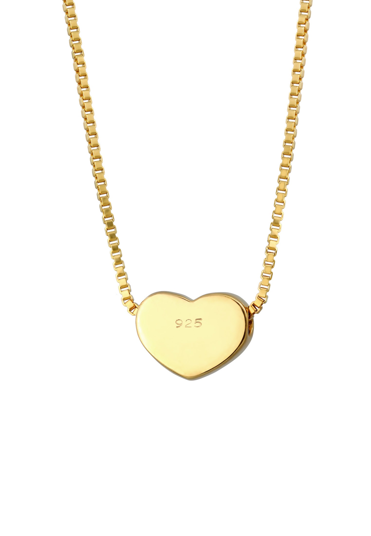 Elli Kette mit Anhänger »Halskette Anhänger Herz Schlicht Liebe Venezianer 925 Silber«