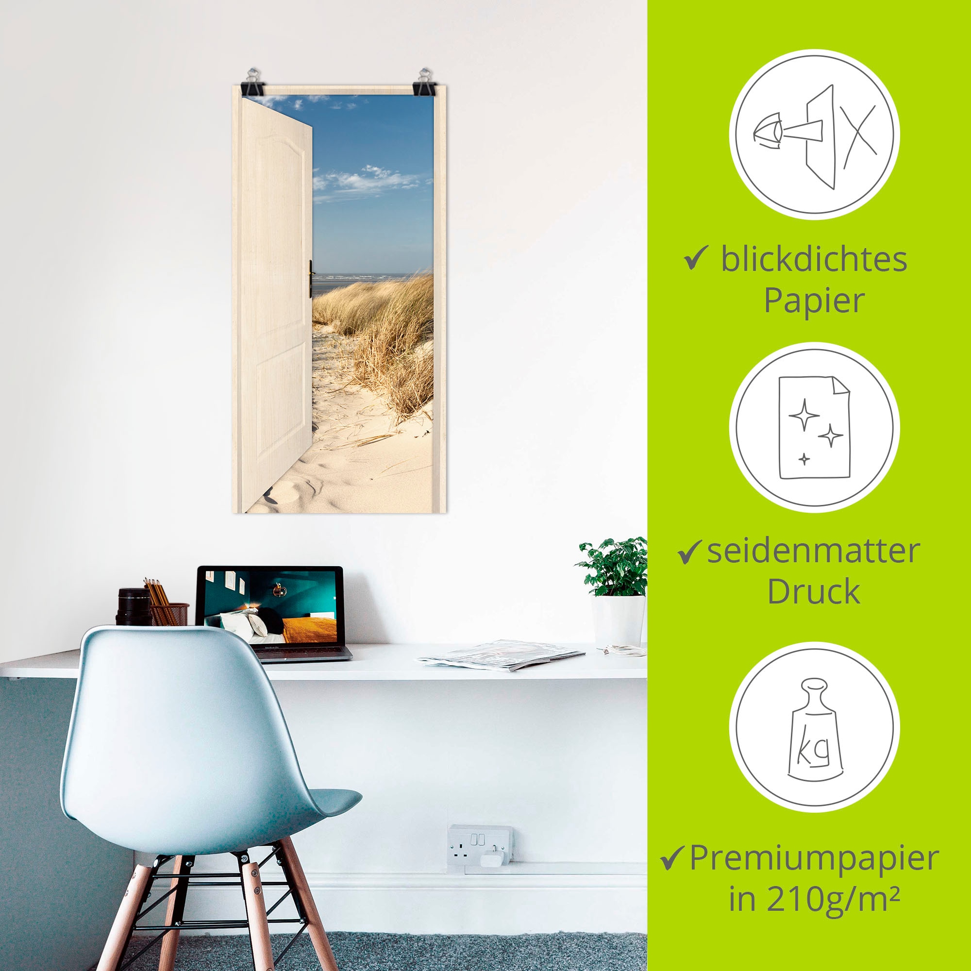 Artland Wandbild »Nordseestrand auf Langeoog«, Strand, (1 St.), als Poster, Wandaufkleber in verschied. Größen