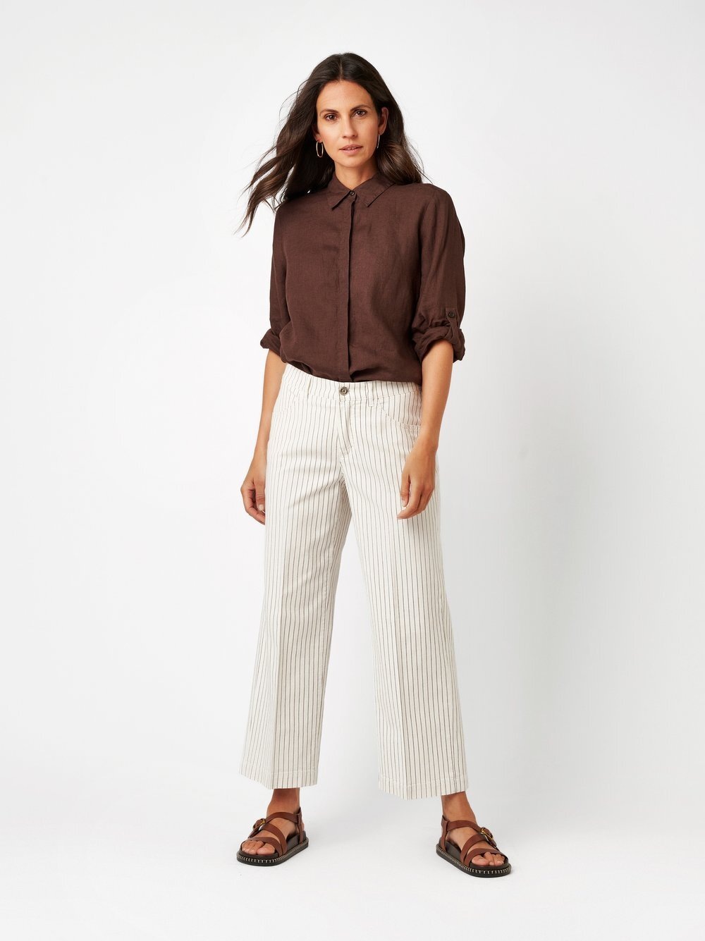 TONI 7/8-Jeans »Liv Wide 7/8« mit feinen Streifen