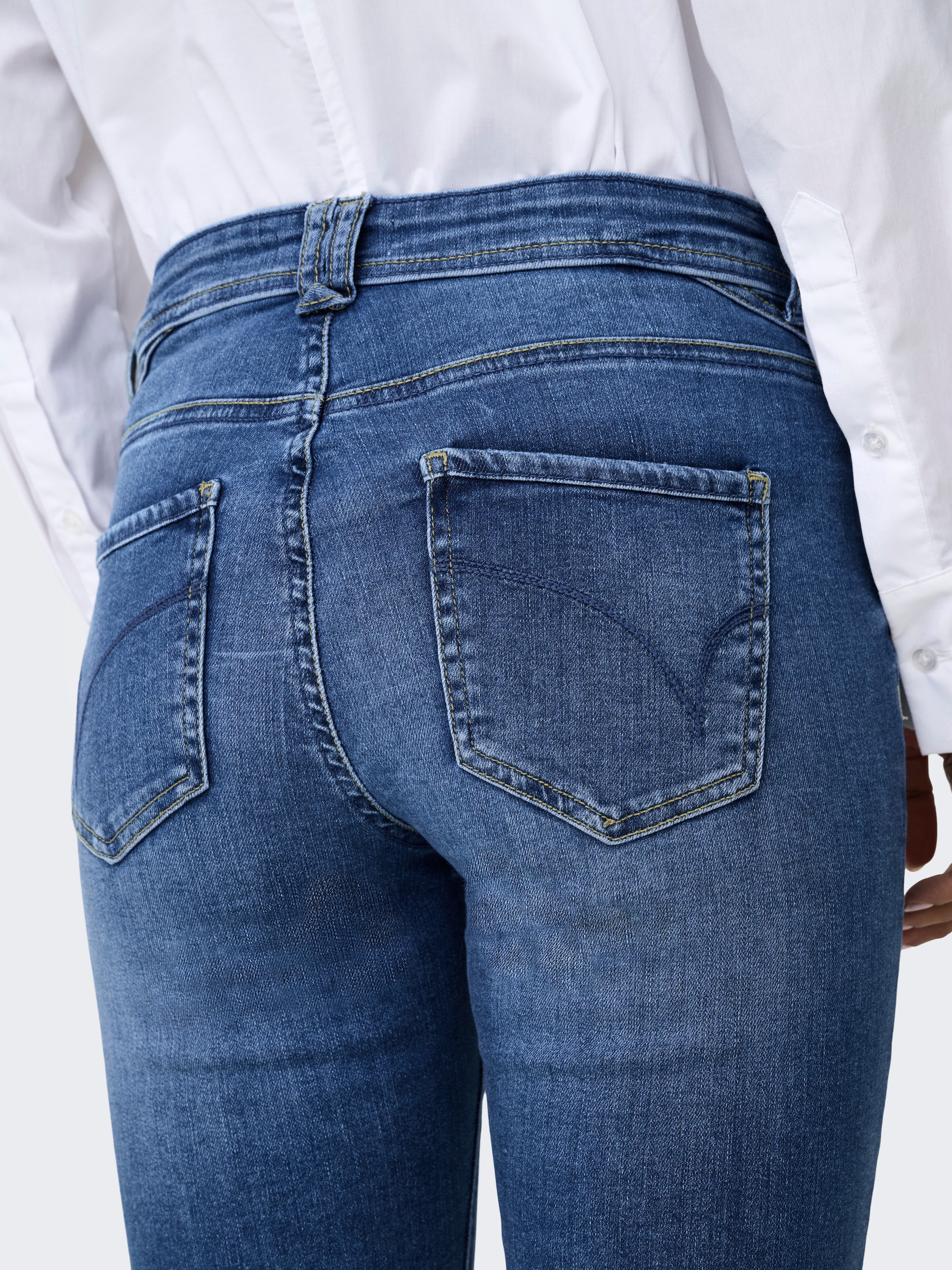 ONLY Skinny-fit-Jeans »ONLRUSH MID WAIST SK REP DNM MAS«