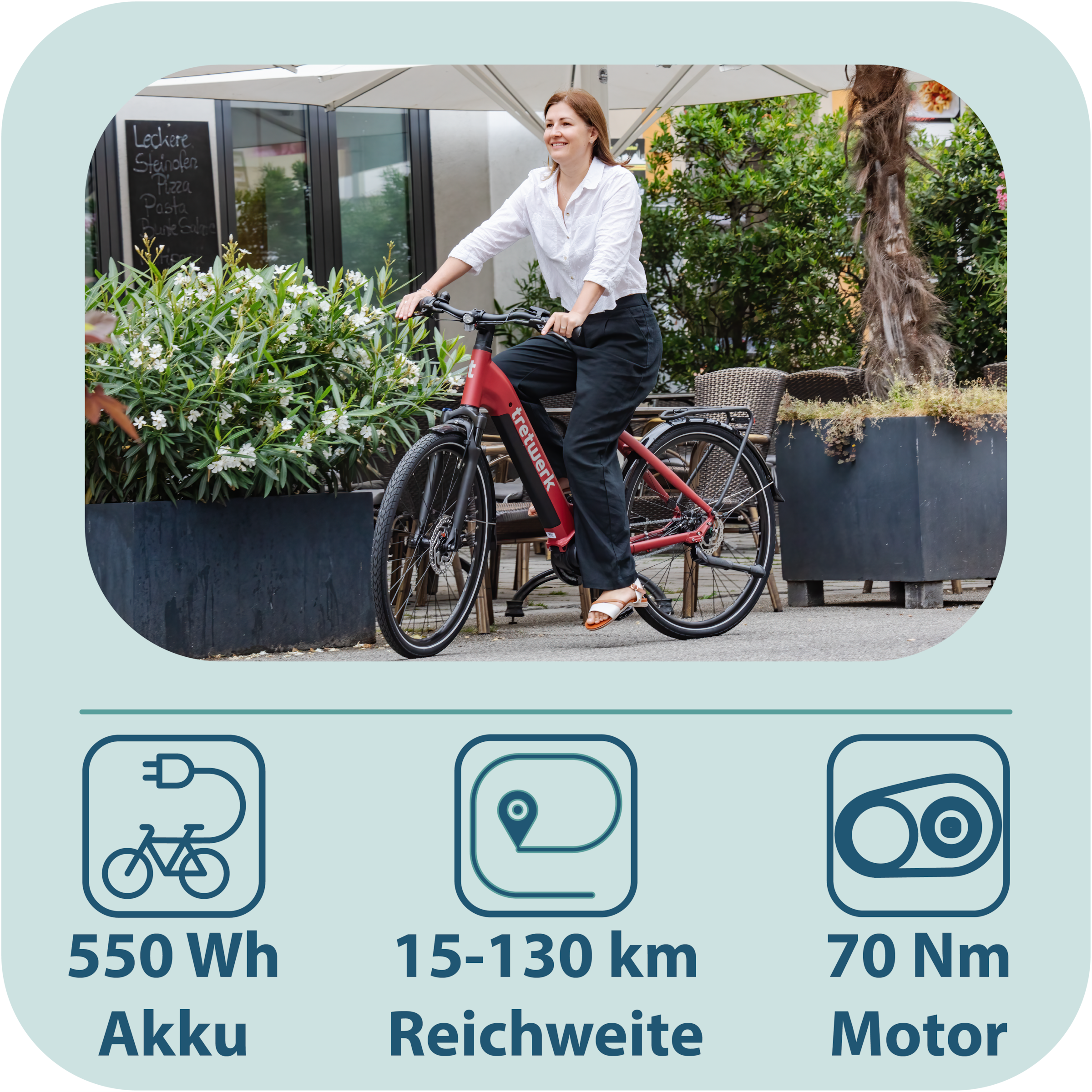 Tretwerk »Amber Nexus« 8 Gang Nabenschaltung Mittelmotor 250 W Tretwerk Amber Nexus E Bike Damen 28 Zoll Elektrofahrrad 155 - 185cm