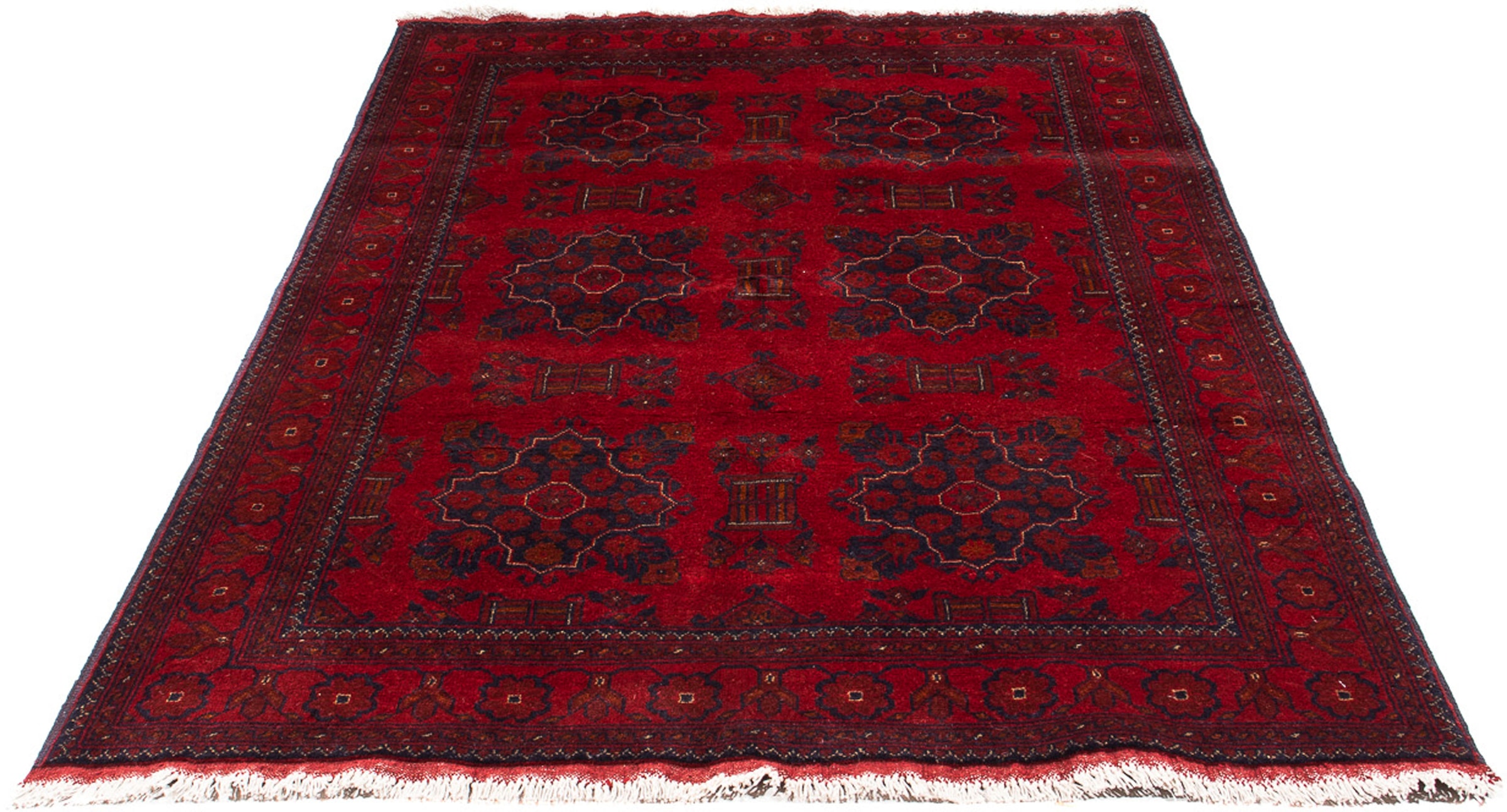 Orientteppich »Afghan - Kunduz - 219 x 126 cm - dunkelrot«, rechteckig, Wohnzimmer,...