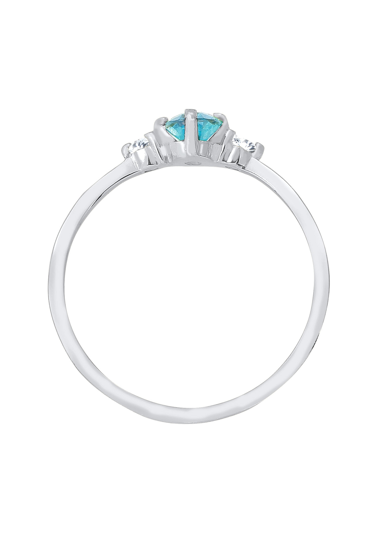 Elli Silberring »Ring Zirkonia Blau Oval Verlobung 925 Silber«
