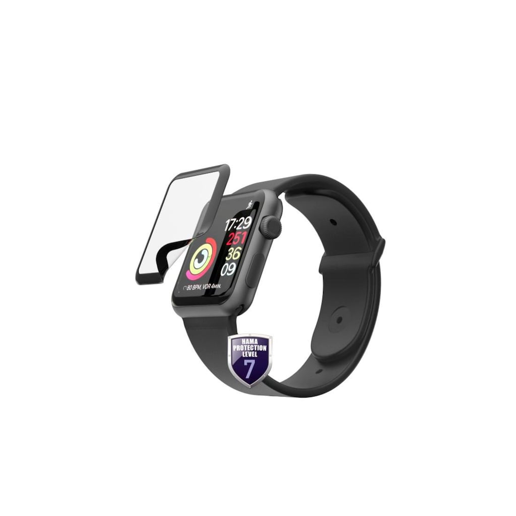 Hama Displayschutzglas »Displayschutz-Glas Hiflex für Apple Watch 4/5/6/SE, 40 mm Schutzglas«, für Apple Watch 4/5/6/SE