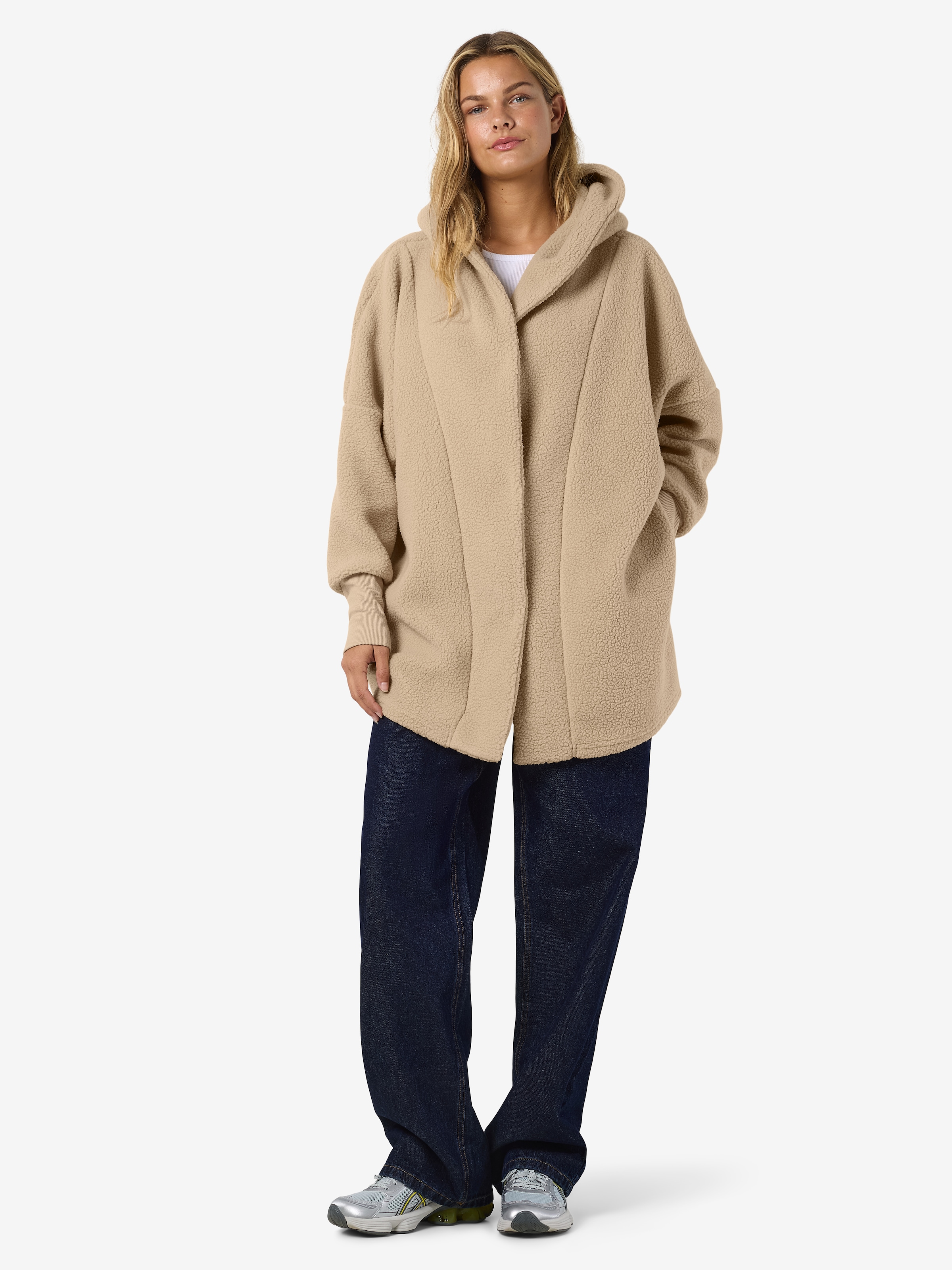 Noisy may Kapuzensweatjacke »NMCOZY L/S LONG SHACKET W HOOD JRS NOOS«