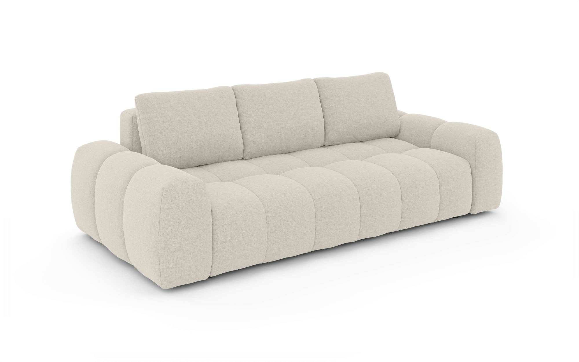OTTO home 3-Sitzer »AZITA optionale Schlafsofa mit Bettkasten, Breite 253cm« Sofa mit Wellenunterfederung, Bubble-Optik, Verlässliche Qualität