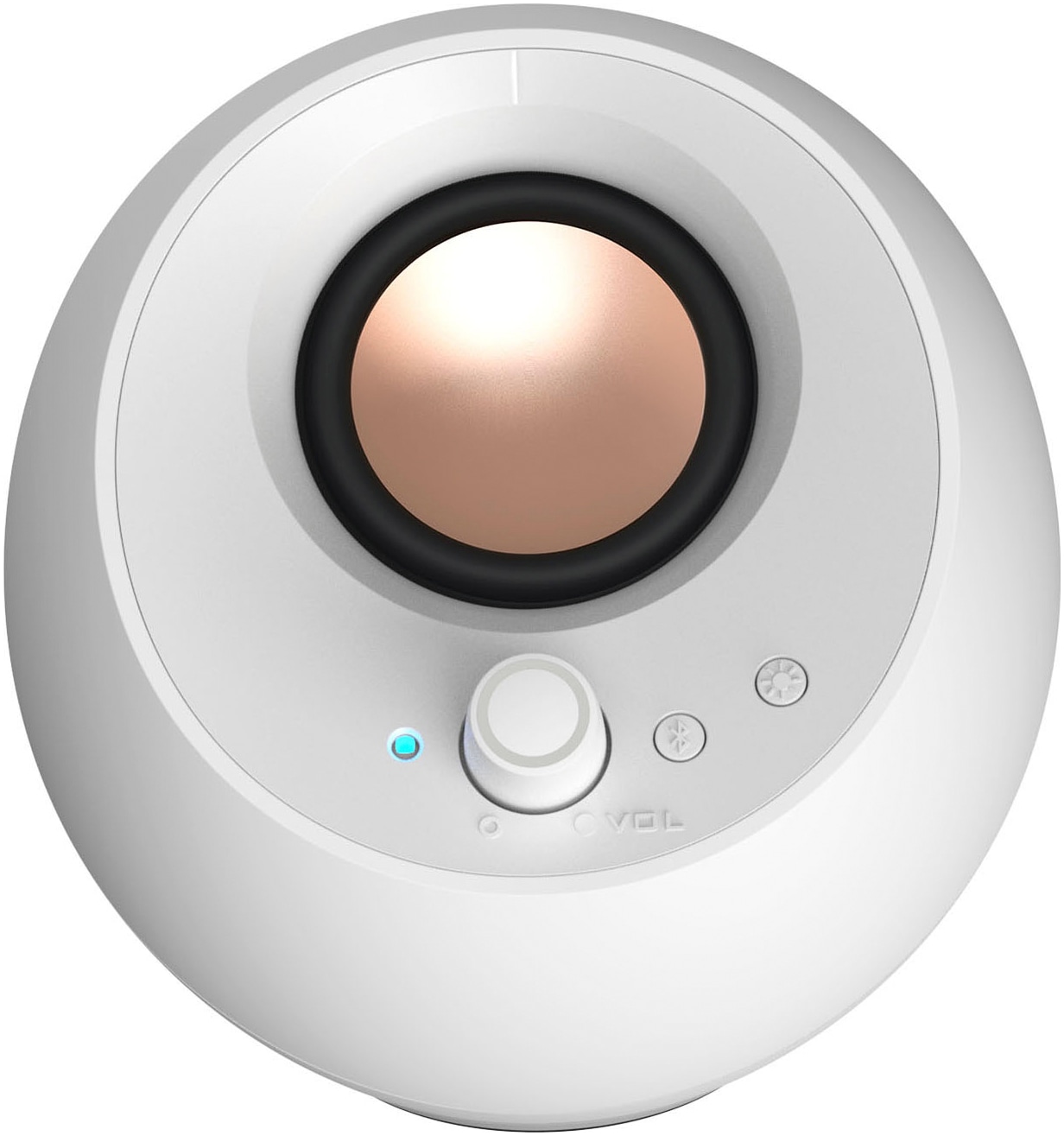 Creative PC-Lautsprecher »Pebble Pro, 2.0, Bluetooth 5.3, USB Audio, RGB, weiss«, 3,5-mm-AUX-Eingang