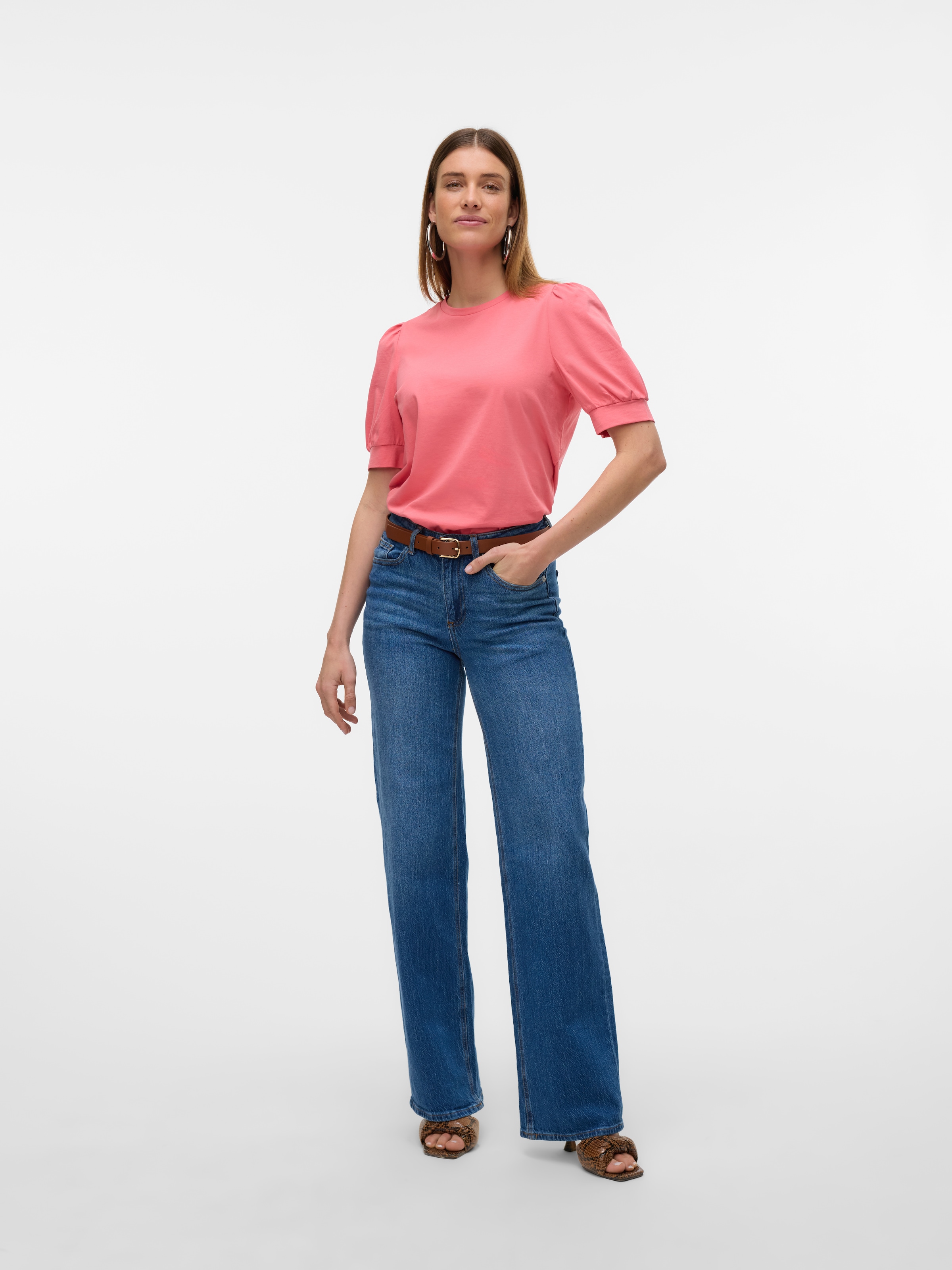 Vero Moda T-Shirt »VMKERRY 2/4 O-NECK TOP VMA JRS NOOS«, mit Rundhalsausschnitt