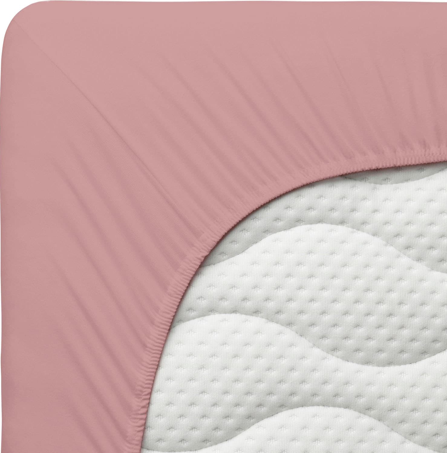 Schlafgut Spannbettlaken »PREMIUM Mako-Zwirn-Jersey, 220 g/m², 95% Bio-Baumwolle, 5% Elasthan« Bettlaken bis 30 cm Höhe, PREMIUM-Qualität langlebig, perfekter Sitz