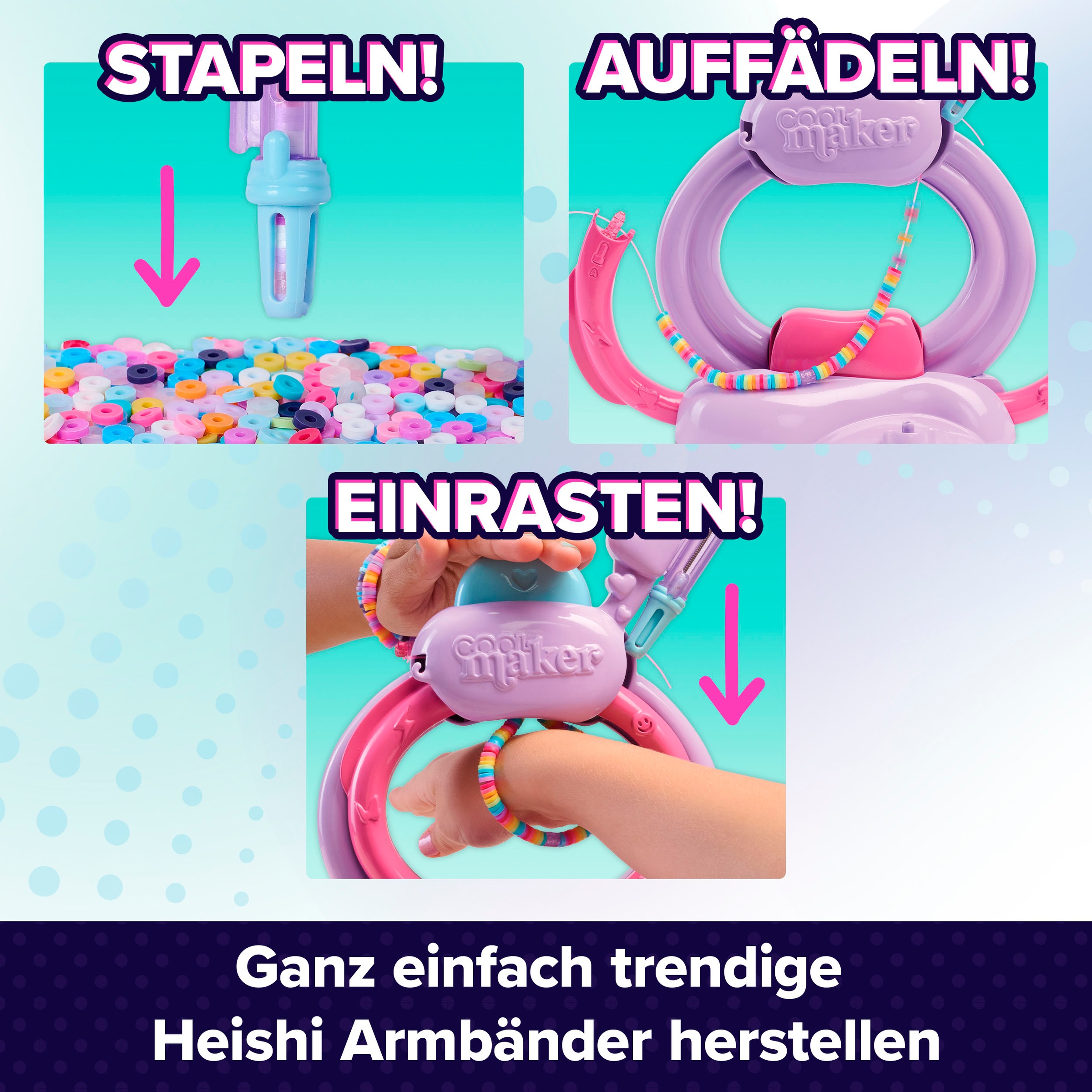 Spin Master Kreativset »Cool Maker Stack'd Heishi Armband Studio«
