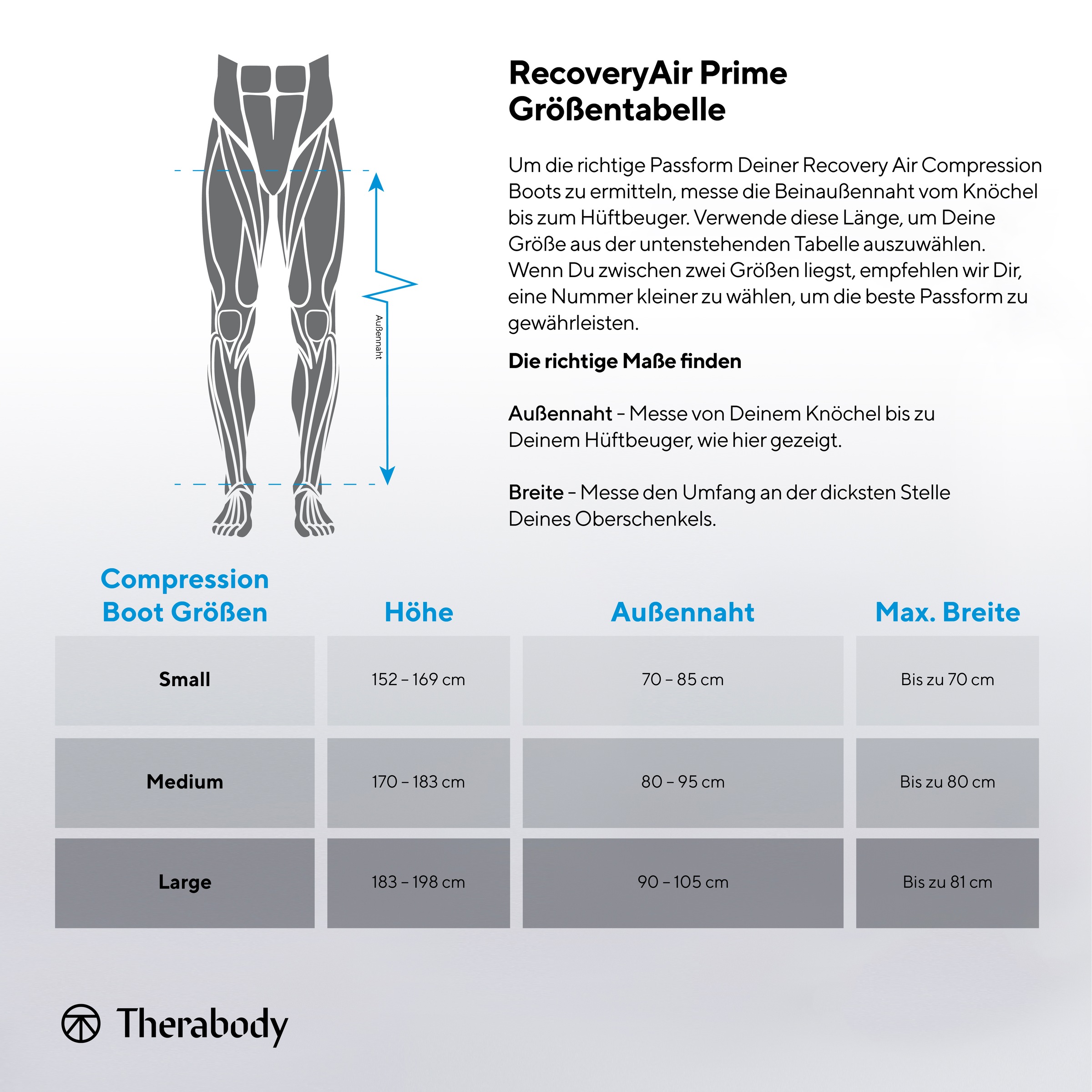 Therabody Massagegerät »Gr. L, RecoveryAir JetBoots Prime Kompressions-Stiefel, Large«, lindert Muskelschmerz, fördert Regeneration, Leistung, Flexibilität