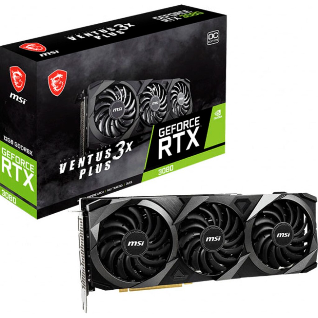 MSI Grafikkarte »RTX 3080 VENTUS 3X PLUS 12G OC LHR«, 12 GB, GDDR6X