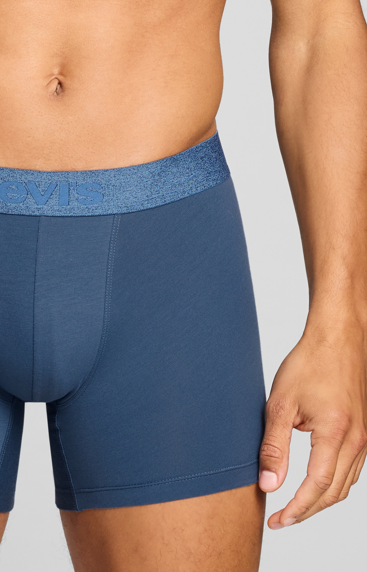 Levi's® Boxer »LEVIS MEN MEL WB BOXER BRIEF« 3er Pack,  ohne Eingriff, tonaler Logobund, elastisch, Cotton-Mix