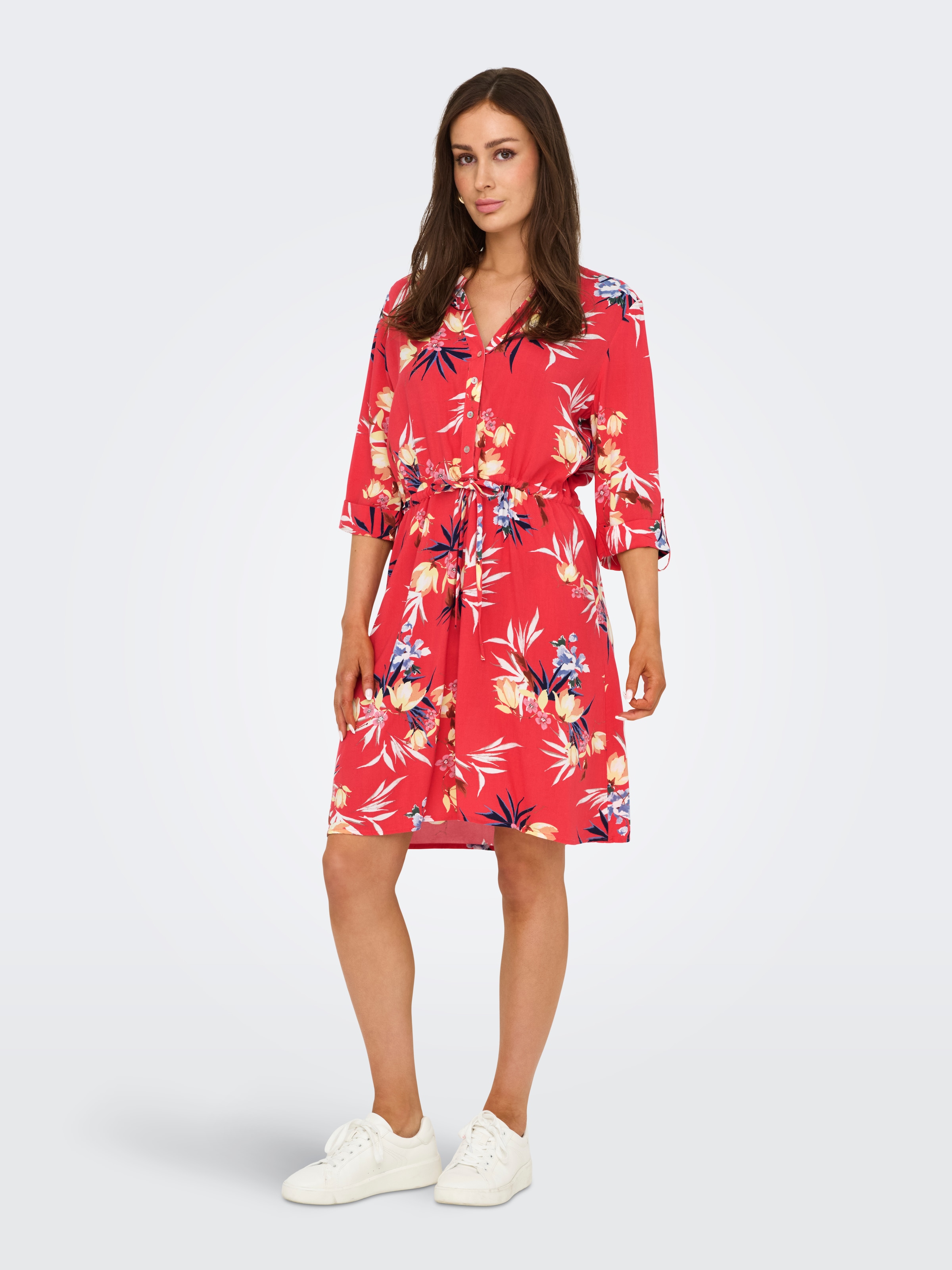 ONLY Tunikakleid »ONLCORA 3/4 V-NECK TUNIC CS PTM«