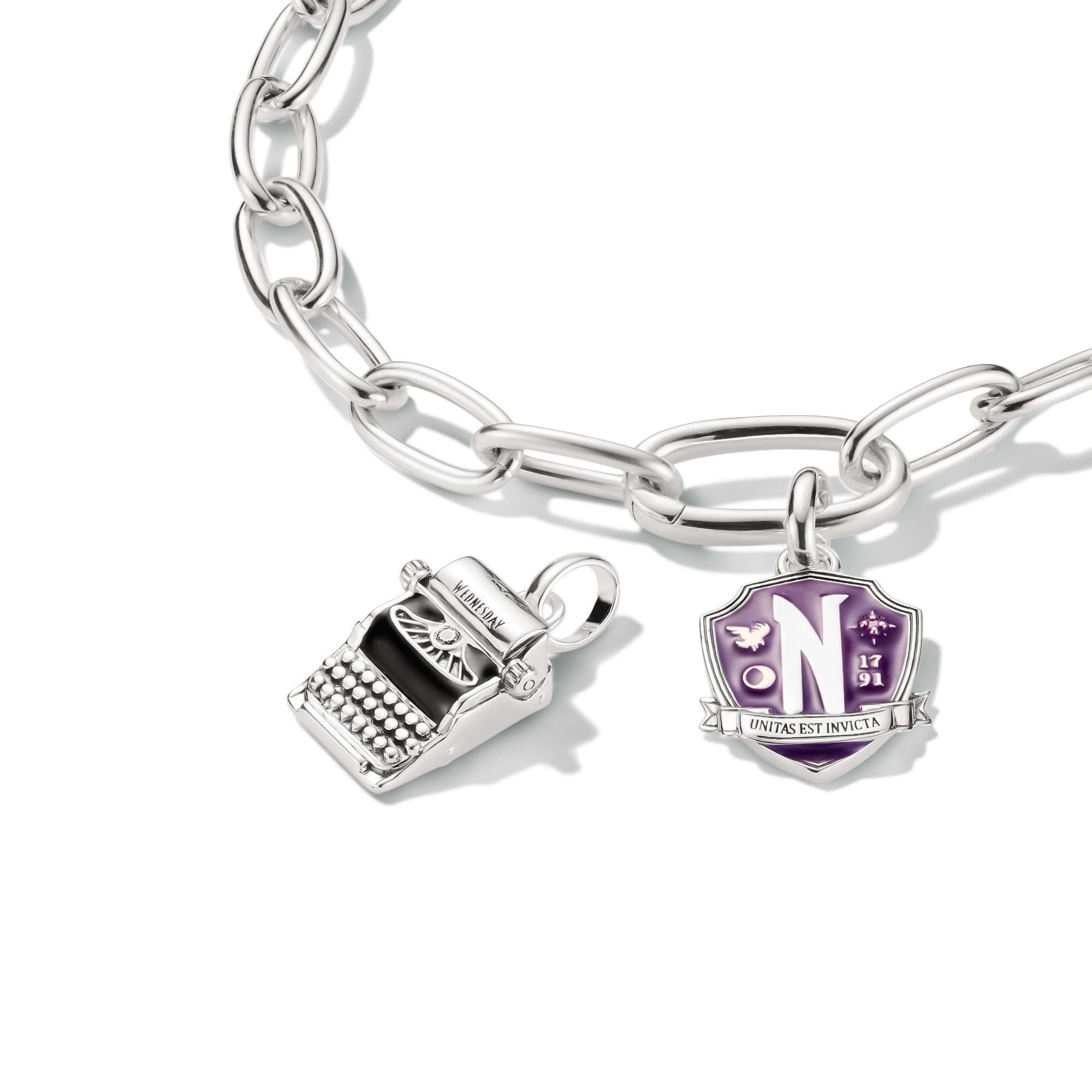 THOMAS SABO Charm-Einhänger »THOMAS SABO Wednesday Nevermore Charm - Connect« mit Zirkonia (synth.)