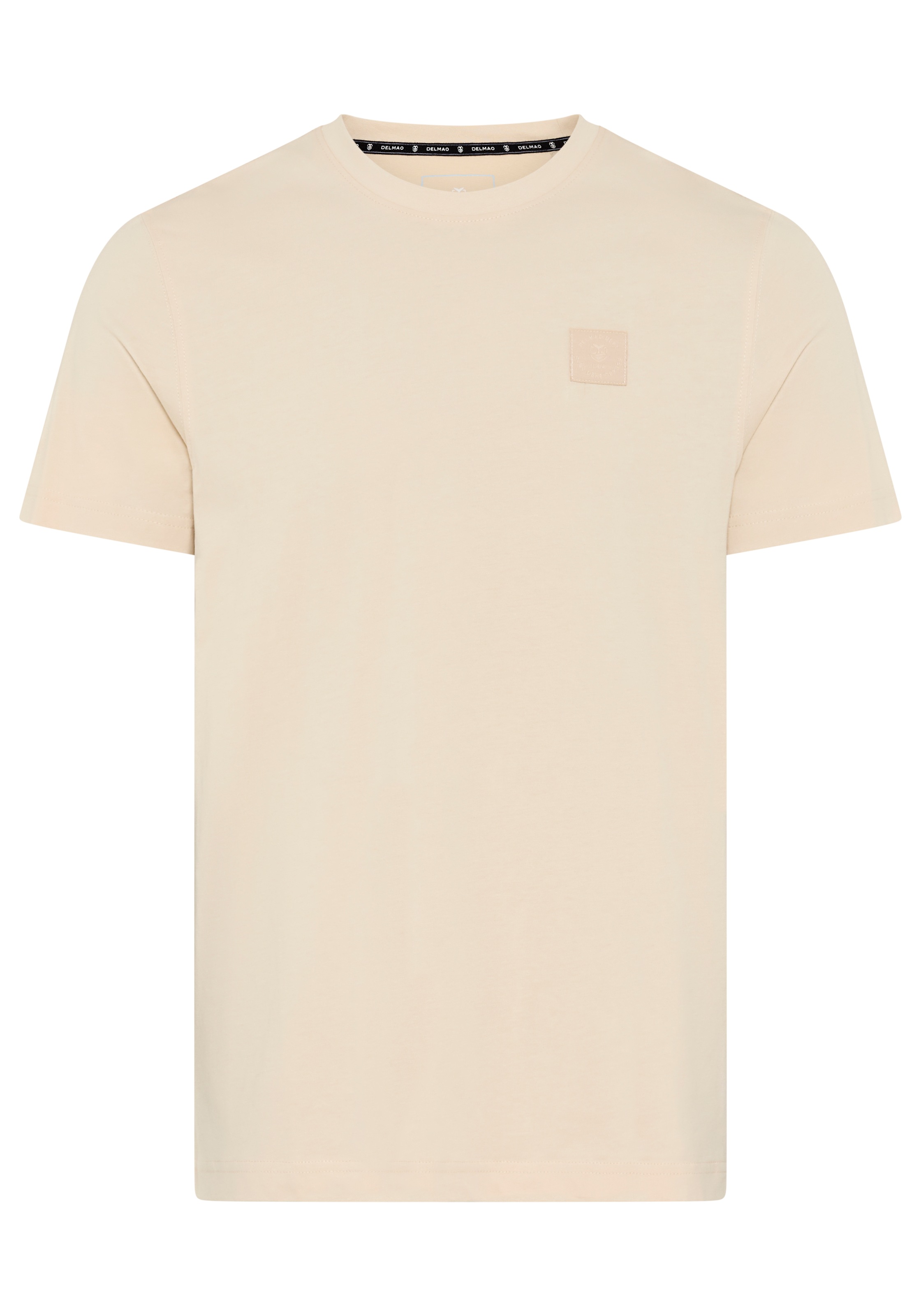 DELMAO Rundhalsshirt Kurzarm,  Regular Fit,  basic,  aus 100% Baumwolle