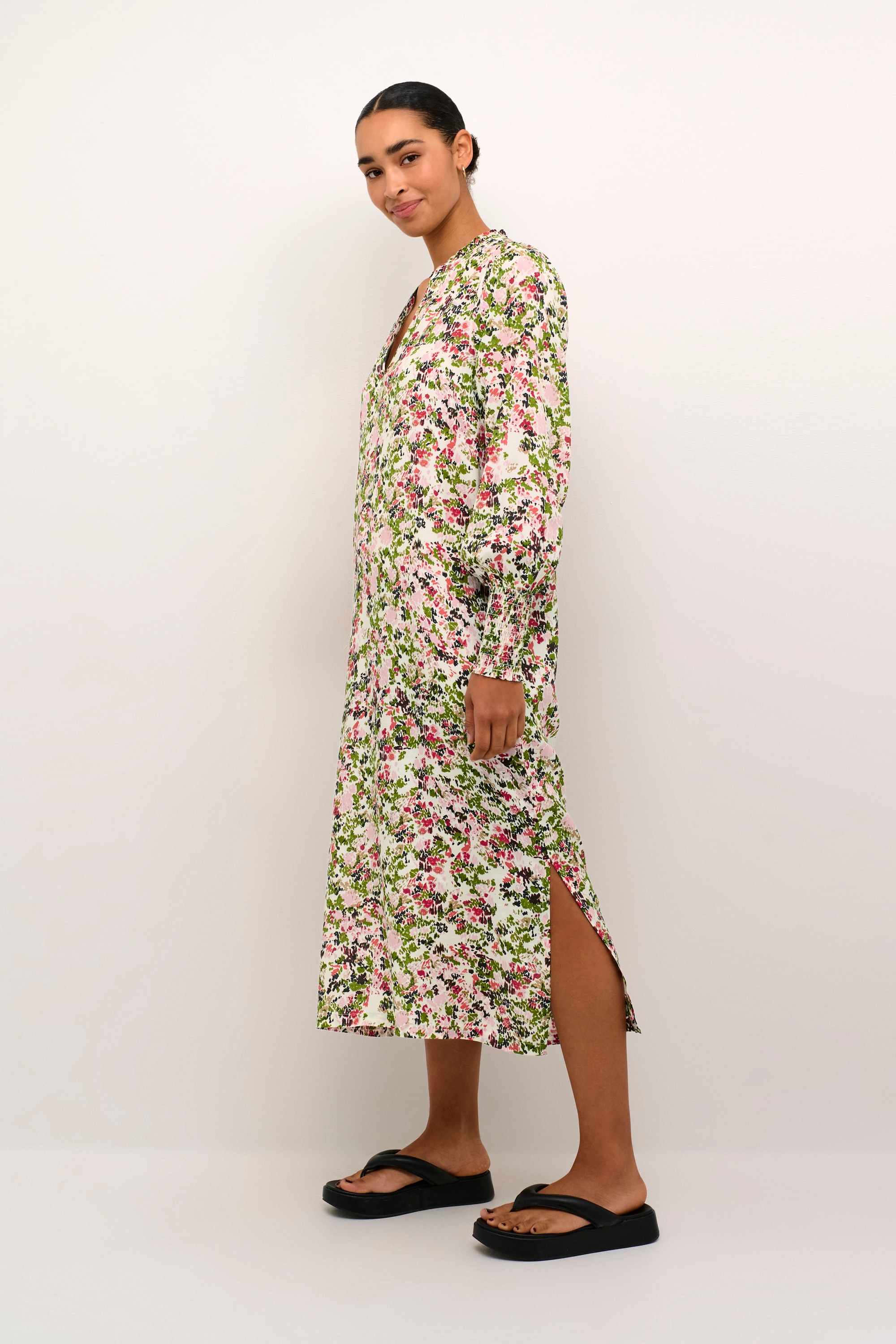 KAFFE Midikleid »Kleid KAdrylia«