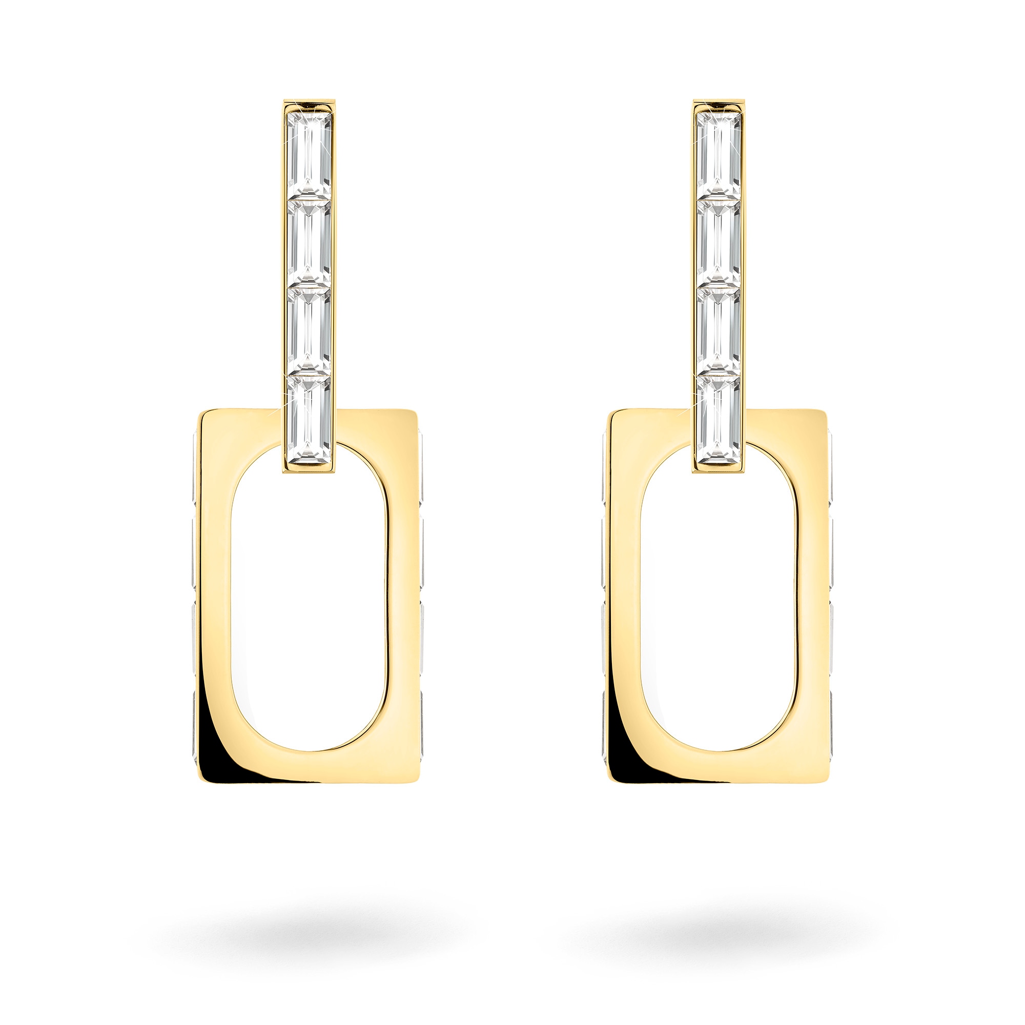 Liebeskind Berlin Paar Creolen »Schmuck Edelstahl Ohrringe The Festive Mini Link Sparkle« mit Zirkonia (synth.) - Einhänger abnehmbar