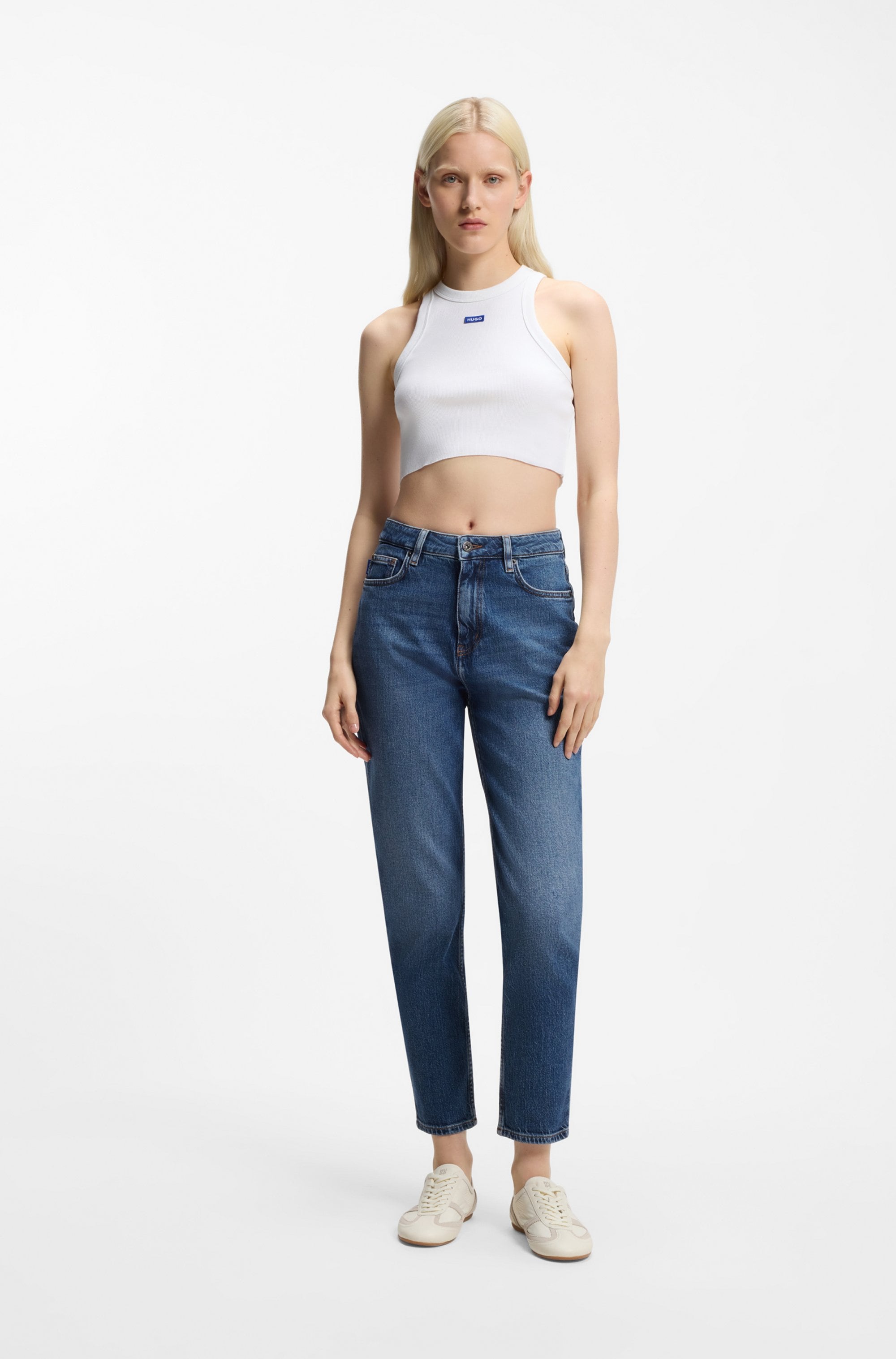 HUGO Blue Mom-Jeans »Noe« Straight Fit Jeans mit hoher Leibhöhe