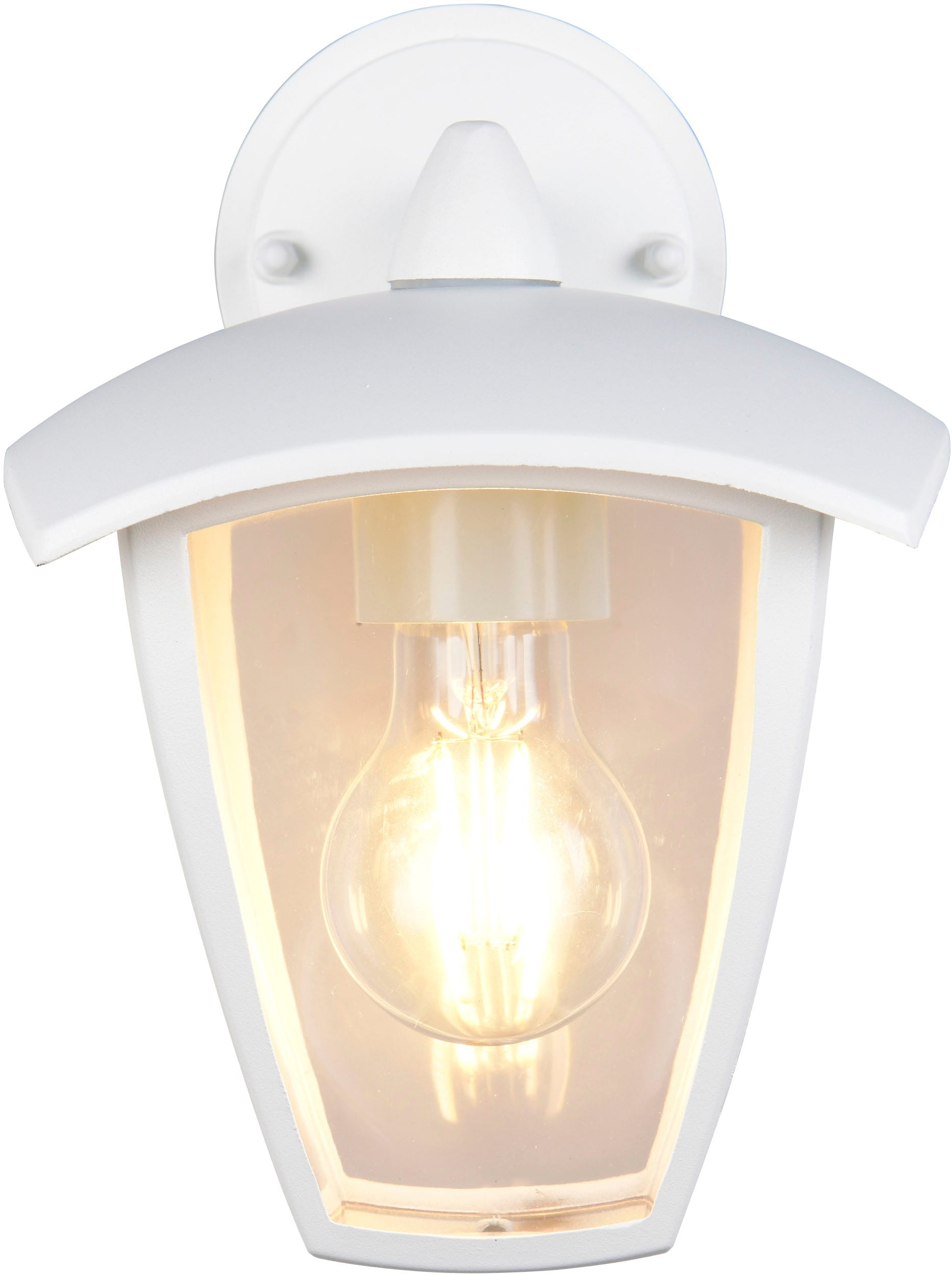 TRIO Leuchten Außen-Wandleuchte »VENTA, Laterne Hauswand Fassadenbeleuchtung, exkl 1x E27 max 10W, IP44« E27 1 Stk. warmweiß - kaltweiß Wandlampe Laternen-Optik, abwärts gerichtet, Schirm Kunststoff