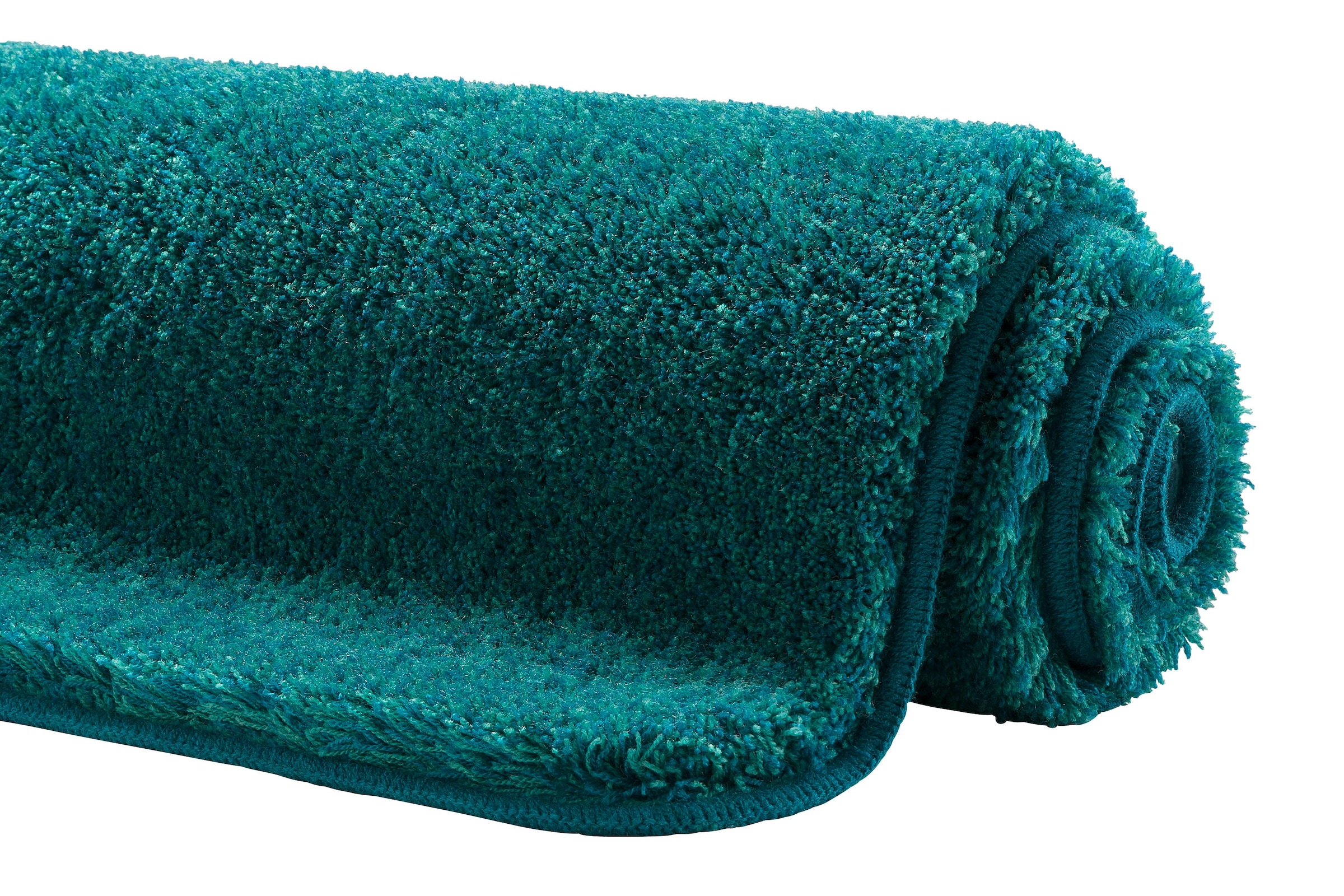 Grund Badematte »Melos, Badvorleger, Badezimmer Teppich, sehr weich« Höhe 27 mm rutschhemmend beschichtet fußbodenheizungsgeeignet melierte Optik, sehr weicher Flor, Melange-Effekt, Made in Europe