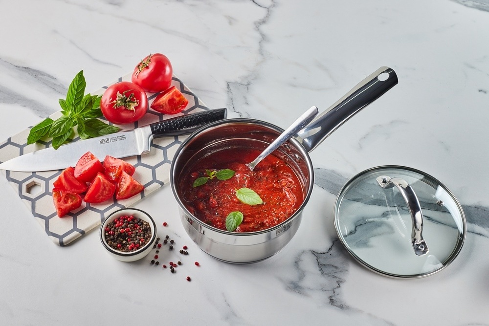 RESTO Kitchenware Kasserolle »Rigel, Soßentopf 1,9 l, energiesparend und spülmaschinenfest« 2 Stk. tlg. Edelstahl 18/10