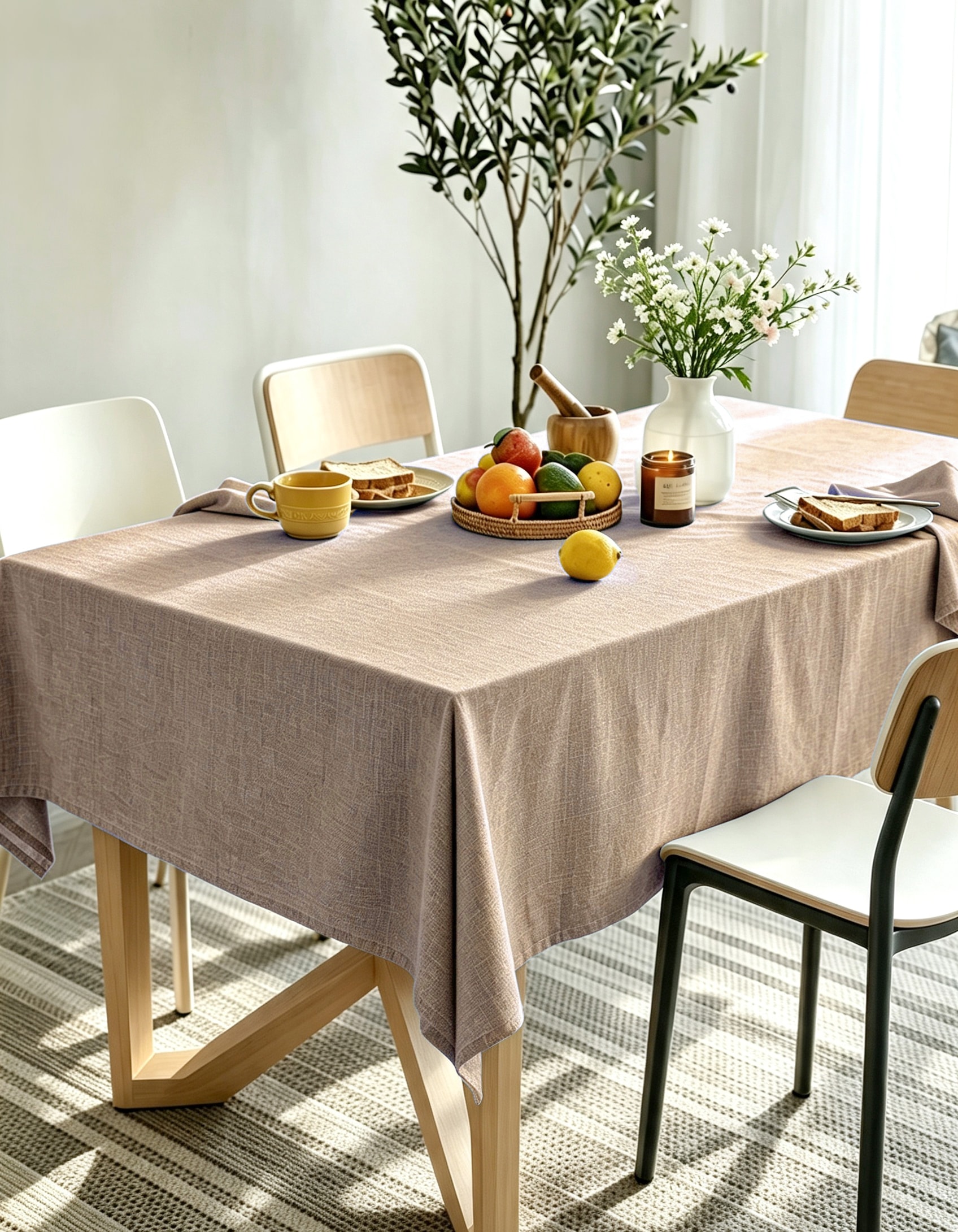 OTTO home Tischdecke »Ozzie in eckig und rund« Formstabil & pflegeleicht, eckig oder rund, Dekoration