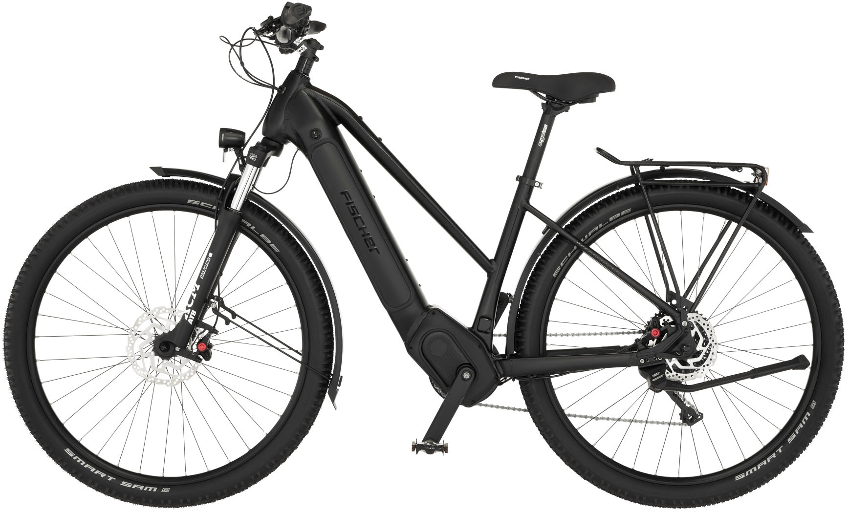 FISCHER Fahrrad E-Bike »TERRA 8.0i 45«, 10 Gang, Shimano, Deore, Mittelmotor 250 W, (mit Fahrradschloss), Pedelec, Elektrofahrrad für Damen u. Herren, ATP