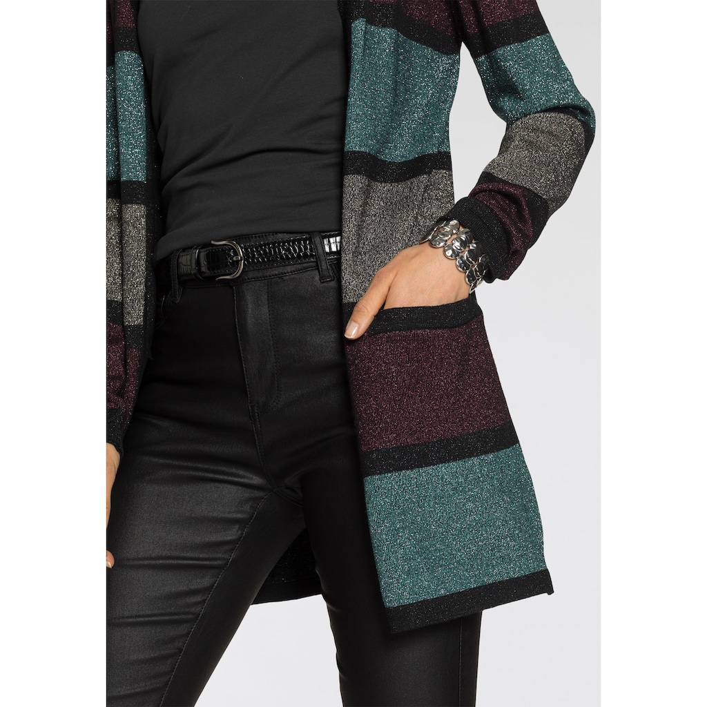 Melrose Cardigan, aus weichem Glitzergarn