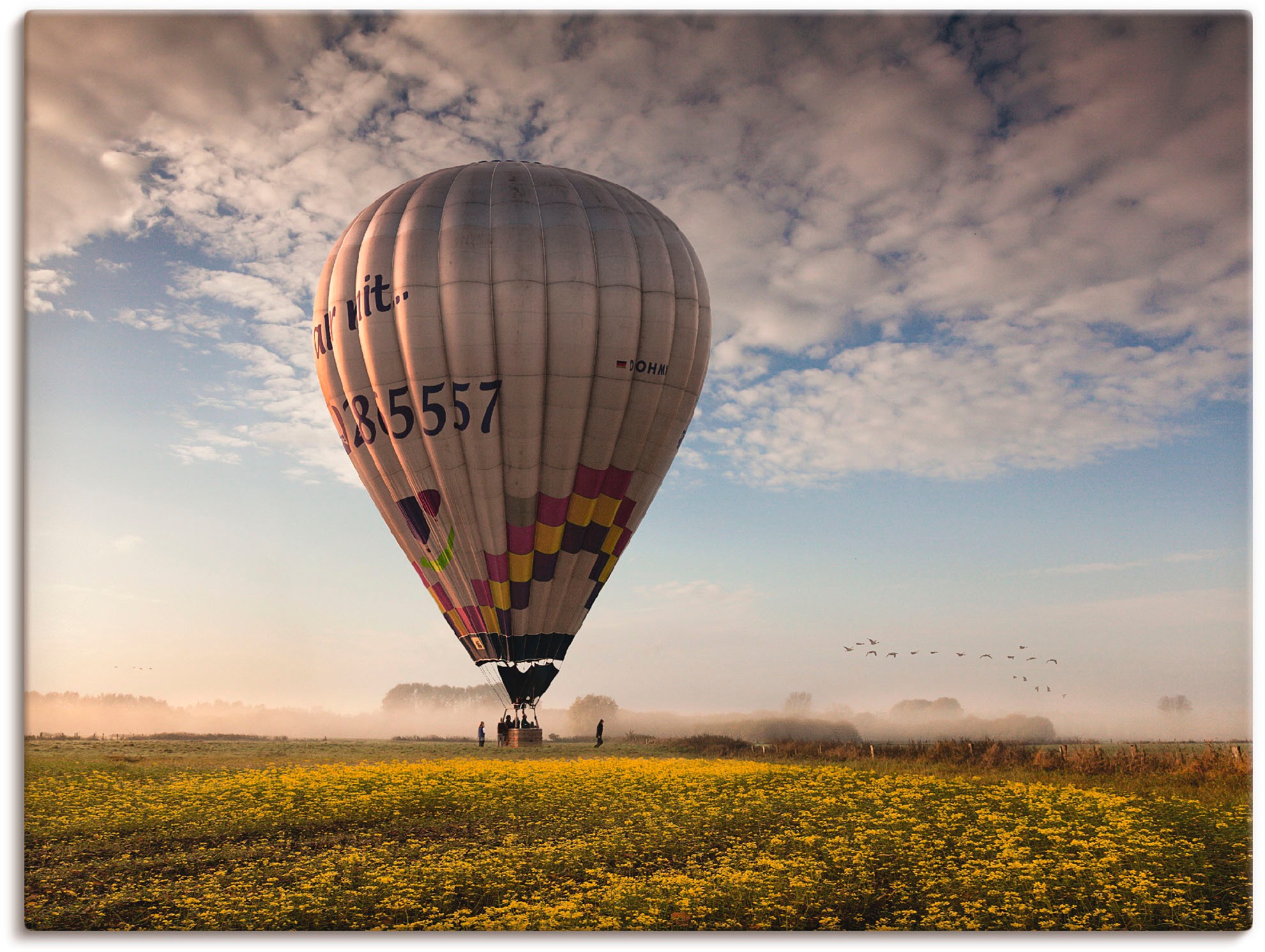 Artland Wandbild »Der Start in den Tag....«, Ballonfahren, (1 St.), in vielen Größen & Produktarten -Leinwandbild, Poster, Wandaufkleber / Wandtattoo auch für Badezimmer geeignet
