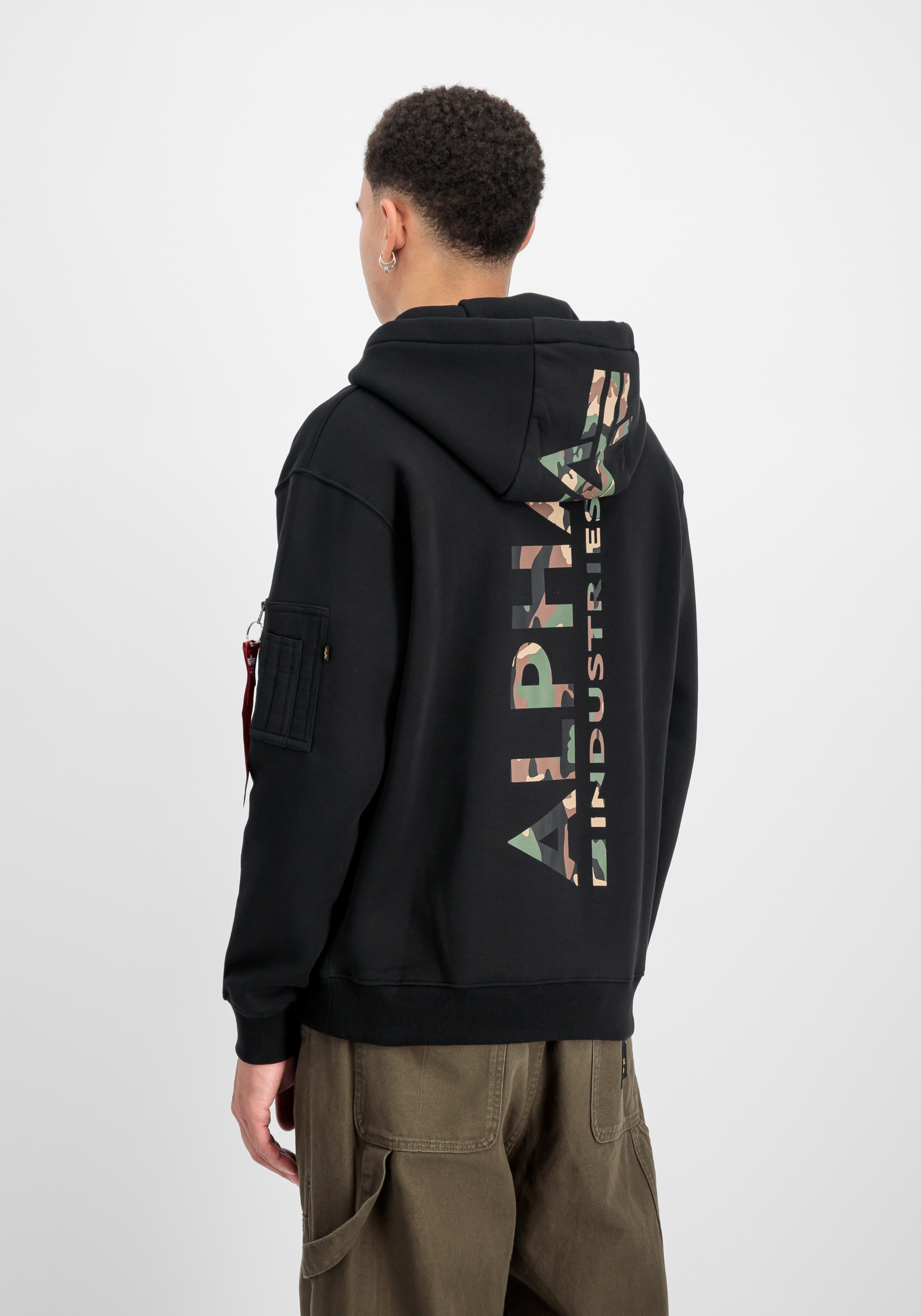 Alpha Industries Hoodie »Backprint Hoodie Camo Print Kapuzensweatshirt«