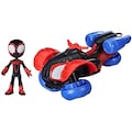 Hasbro Spielzeug-Auto »Marvel Spidey and His Amazing Friends, Verwandelbarer Techno-Racer und Miles Morales«