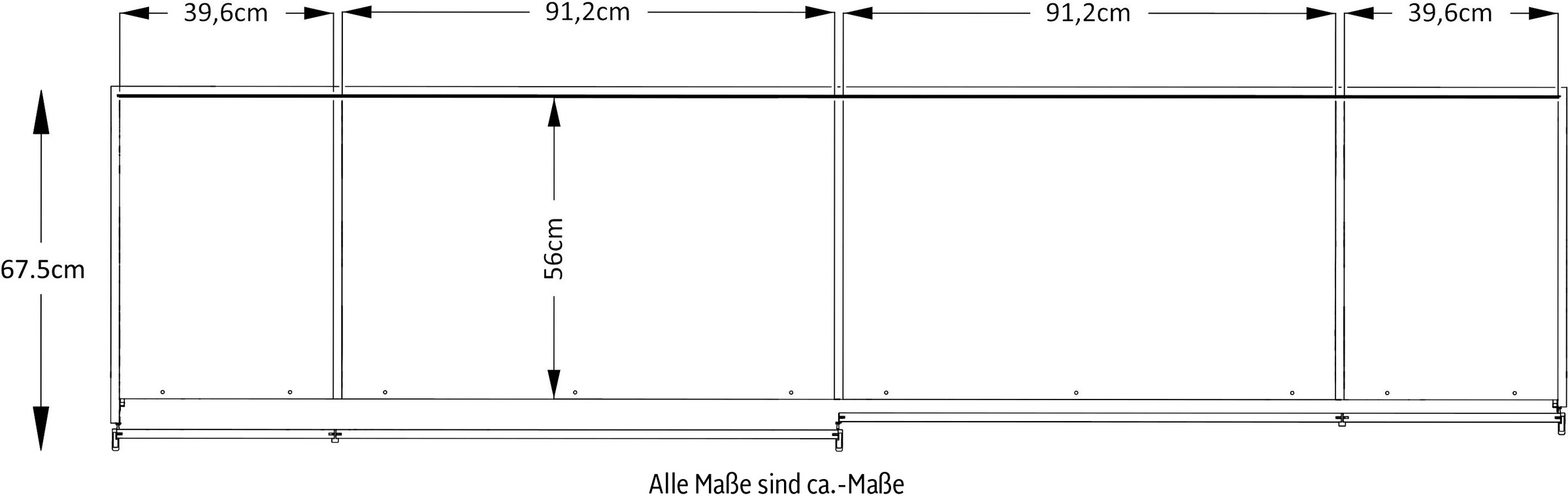 STAUD Schwebetürenschrank »Sonett 220, Made in Germany«, mit vier verschiedenen Ausstattungsvarianten