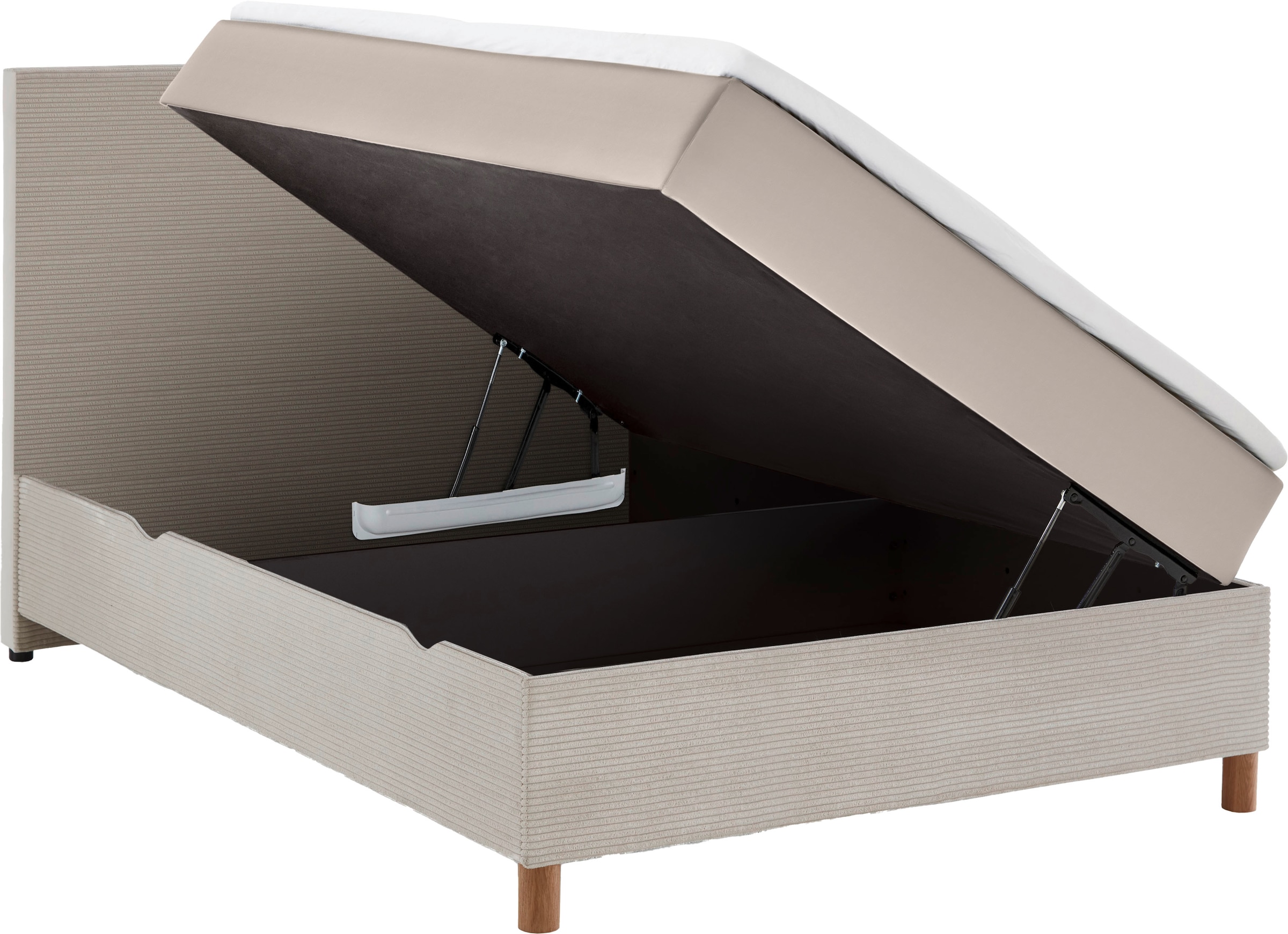 meise.möbel Boxbett »Korsika inkl. Bettkasten, mit Cord-Stoff bezogen«