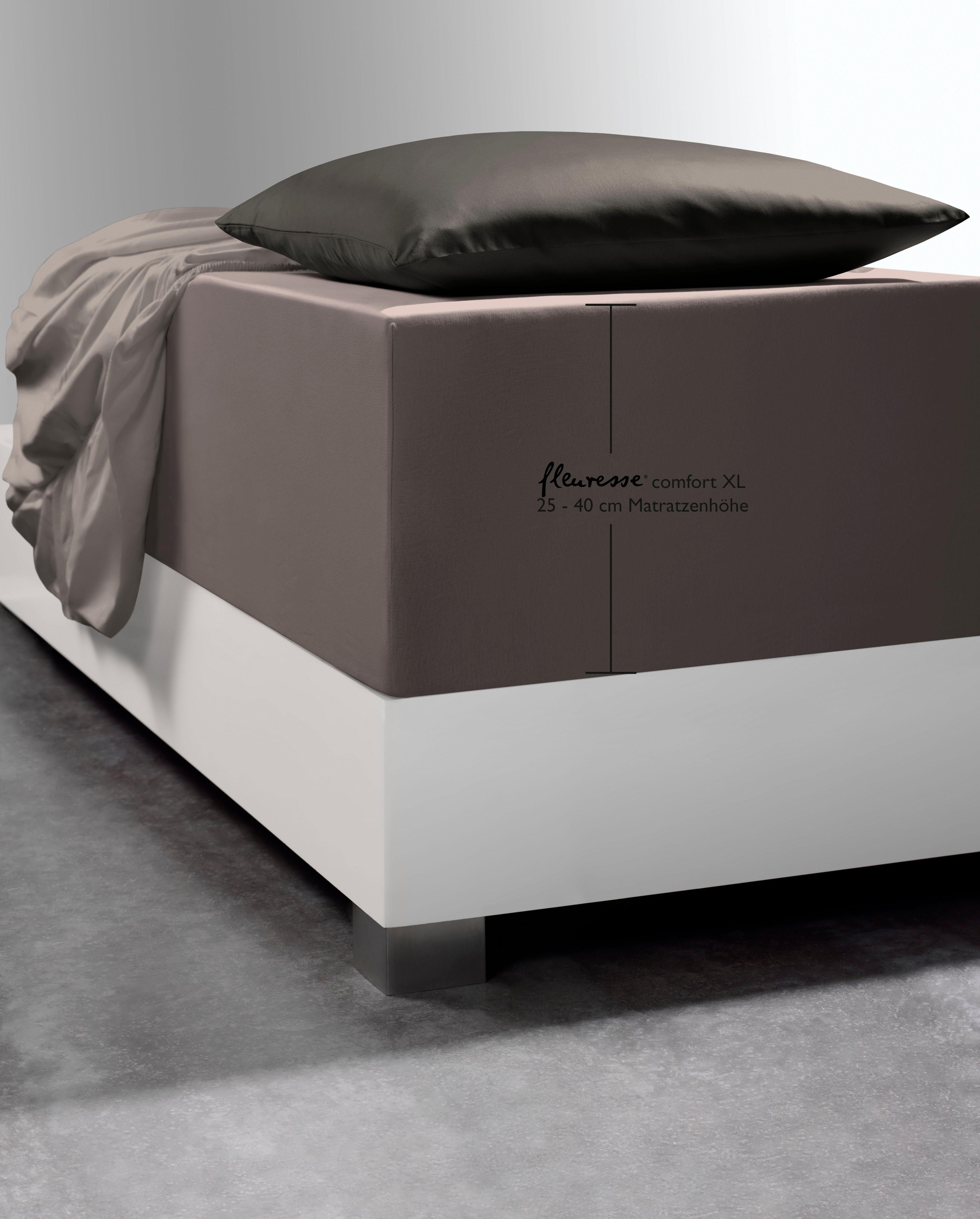 fleuresse Spannbettlaken »Comfort XL« Mako-Jersey, für Matratzen bis 40 cm Höhe, Bettlaken, Spannbetttuch