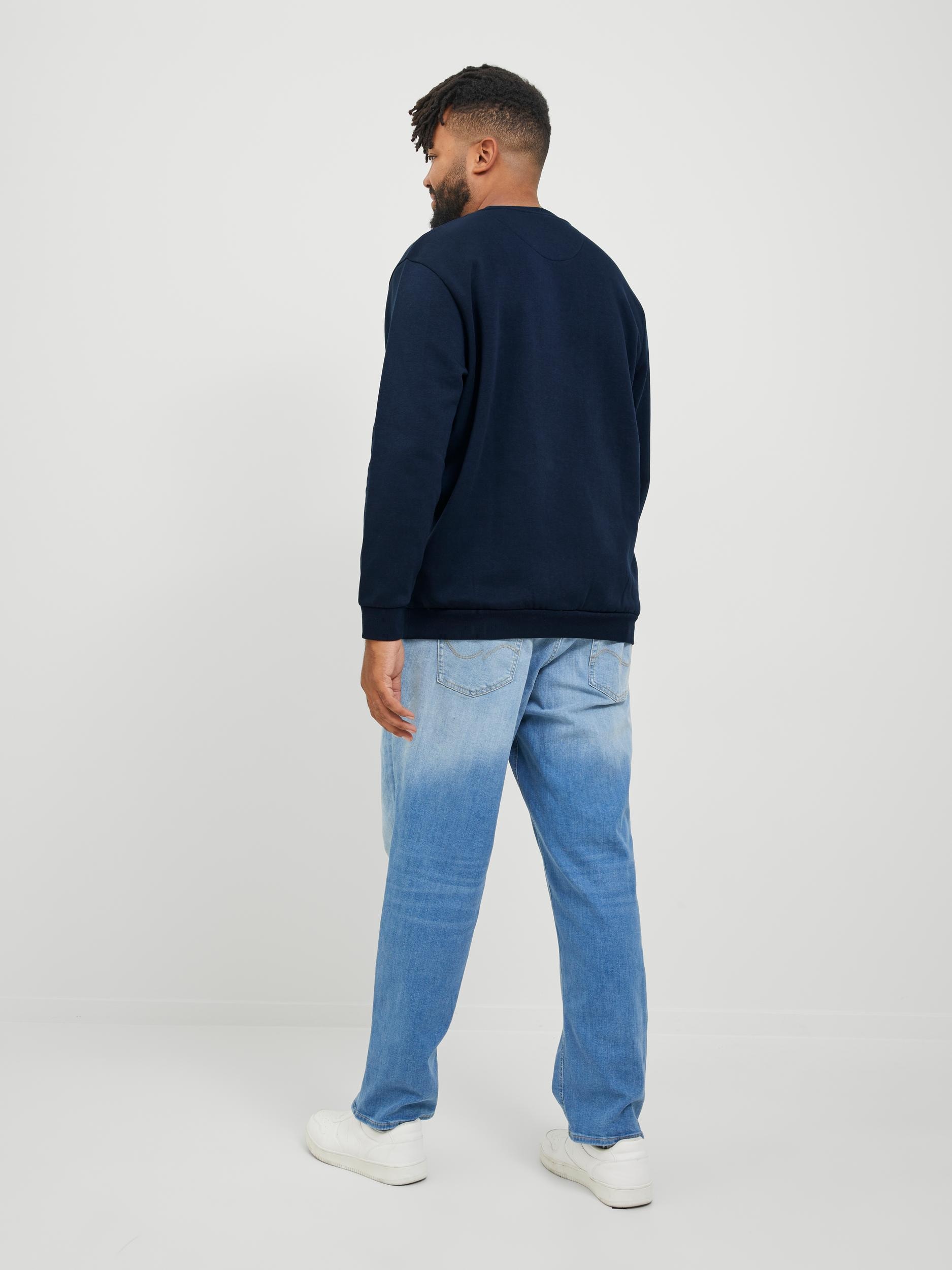 Jack & Jones PlusSize Sweatshirt »JJEBRADLEY SWEAT CREW NOOS PLS«, mit Rippbündchen