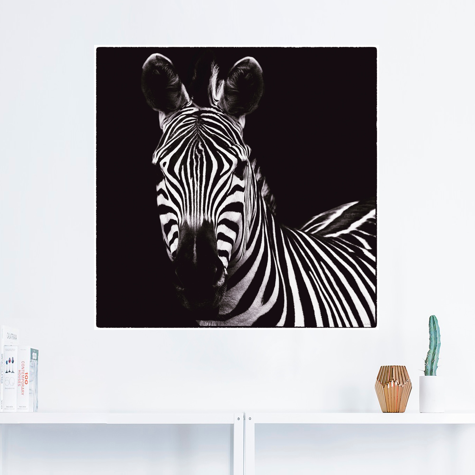 Artland Wandbild »Zebra II«, Wildtiere, (1 St.), als Leinwandbild, Wandaufkleber in verschied. Größen