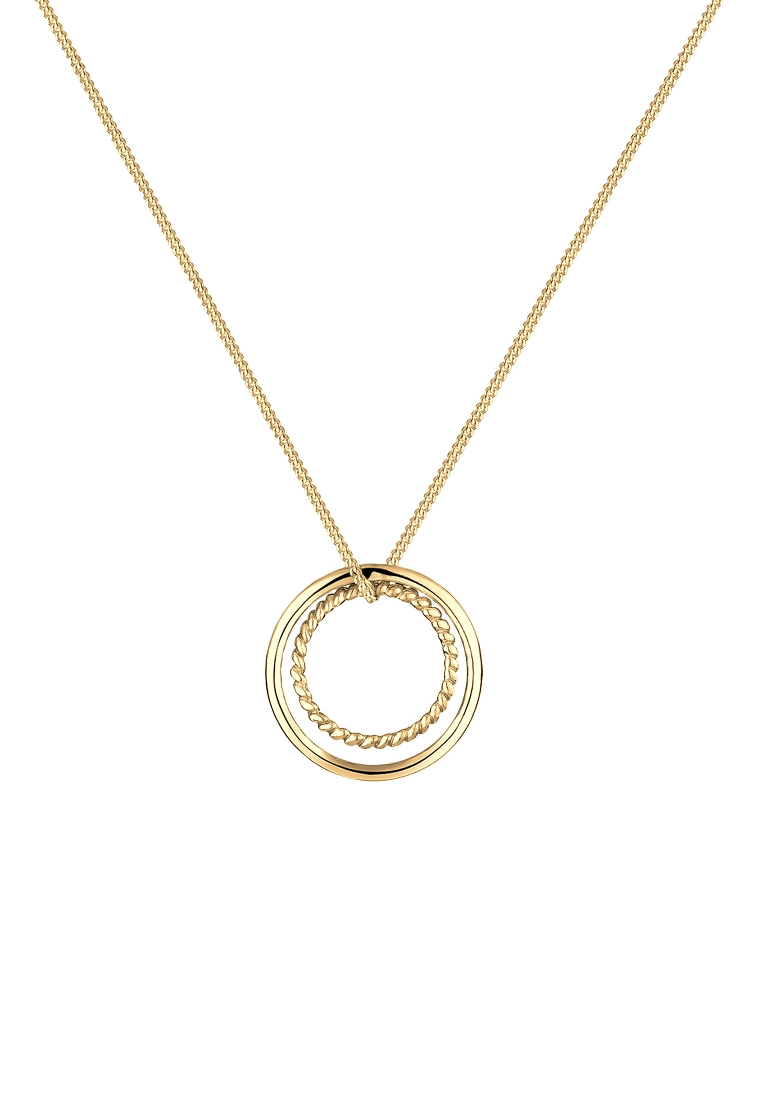 Elli Lange Kette »Halskette Kreis Ring Geo Basic Trend 925 Silber«