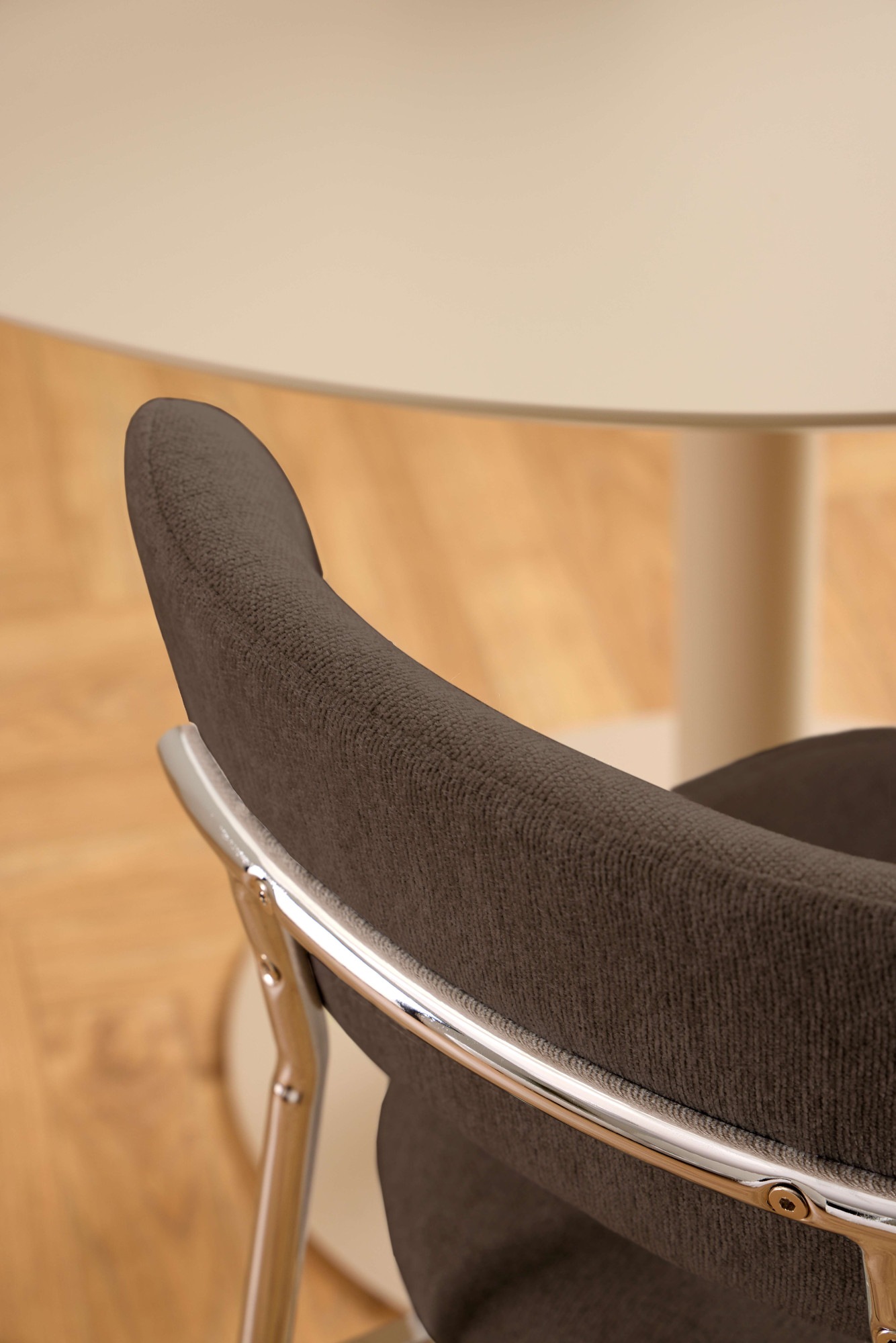 ACTONA GROUP Esszimmerstuhl »Lyric, Küchenstuhl, mit gepolsterter Sitzfläche« (Set) 2 Stk.Stuhl, Chenille, Retro-Futur, Chromstahlgestell, FSC™