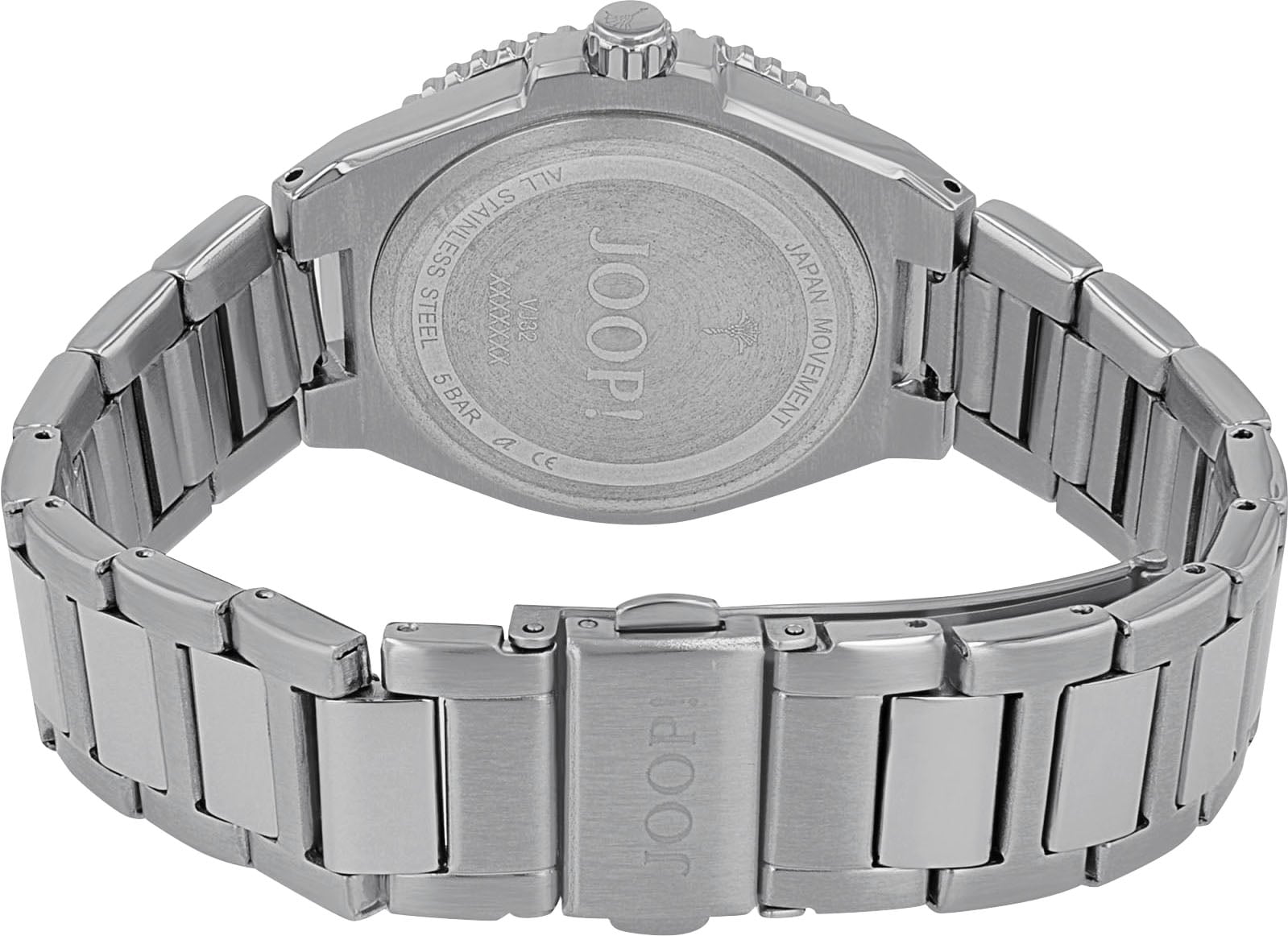 JOOP! Quarzuhr, Armbanduhr, Damenuhr, Edelstahlarmband, analog, Datum