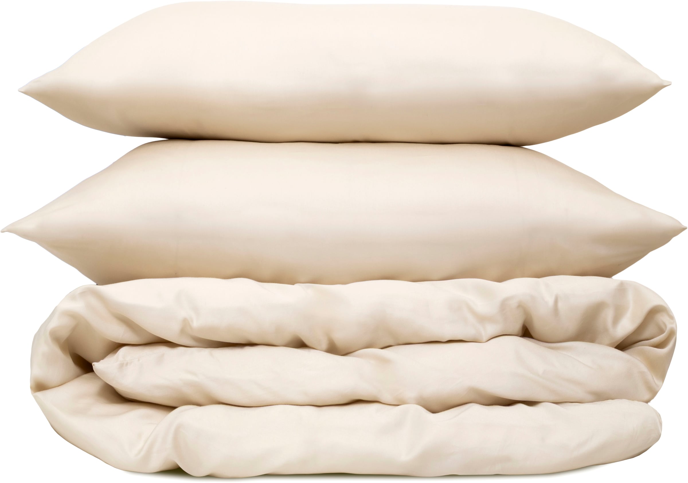 Wolkenfeld Bettwäsche »Edel Mako-Satin Bettwäsche, unfassbar weich« 2 Stk. tlg. 135x200 cm, 155x220 & Übergrößen I inkl. Kissenbezüge 80x80 I Uni