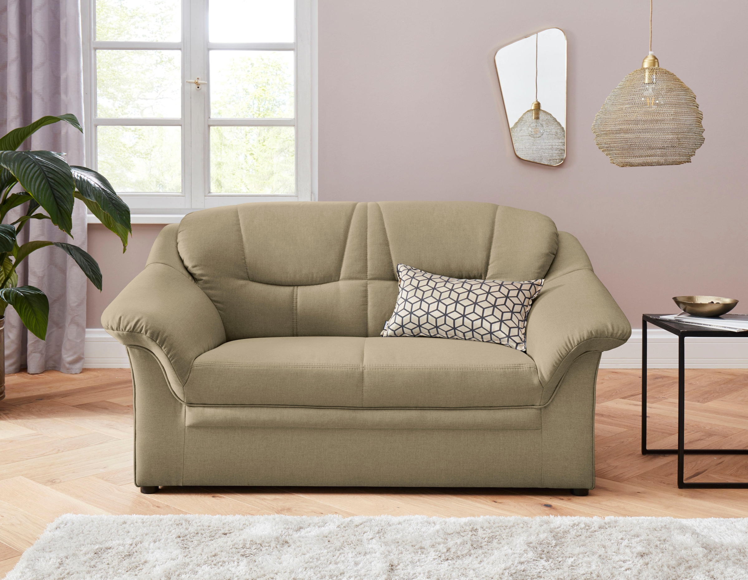 DOMO collection 2-Sitzer »Mezia kompakt für kleine Räume, Breite 146cm, komfortabel und zeitlos,«