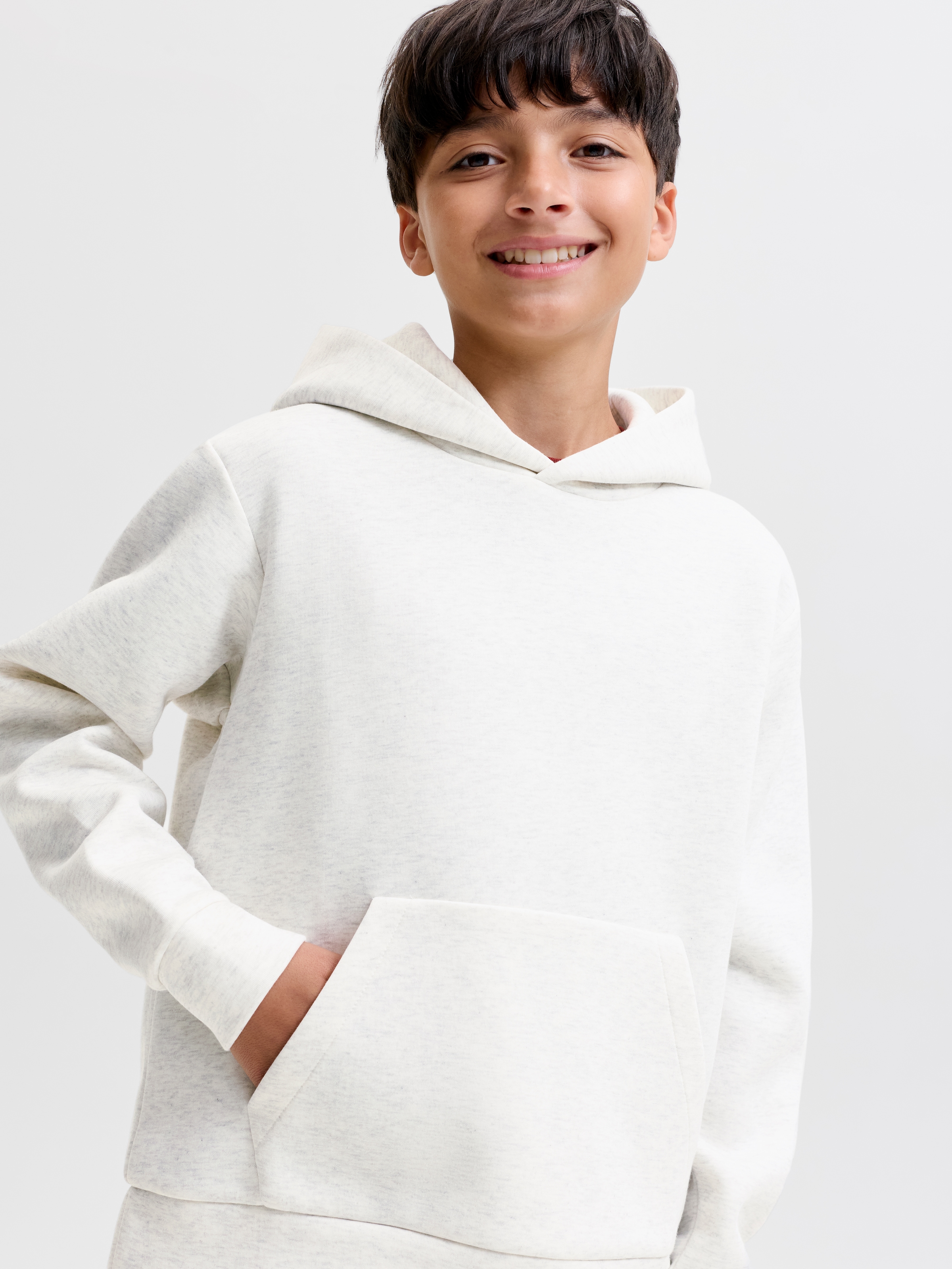 Jack & Jones Junior Kapuzensweatshirt »JJEBARRON SWEAT HOOD NOOS JNR«, Materialmix, locker geschnitten
