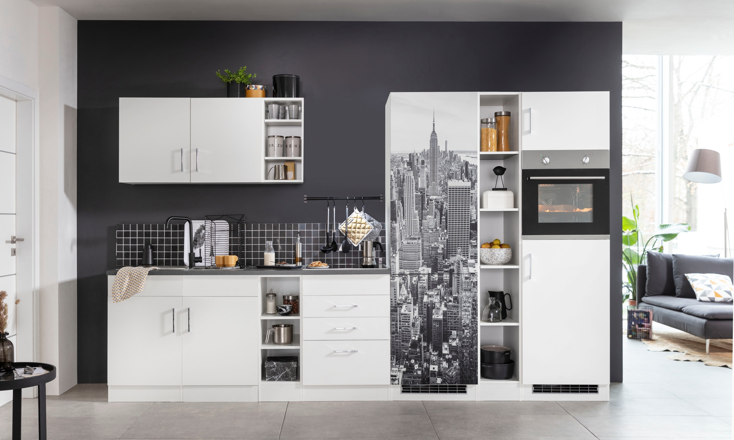 KOCHSTATION Küchenzeile »KS-Paris«, ohne E-Geräte, Breite 340 cm