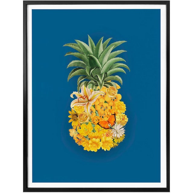 »Ananas online (1 bei St.) Wall-Art Blau«, OTTO Poster Blumen, Blume